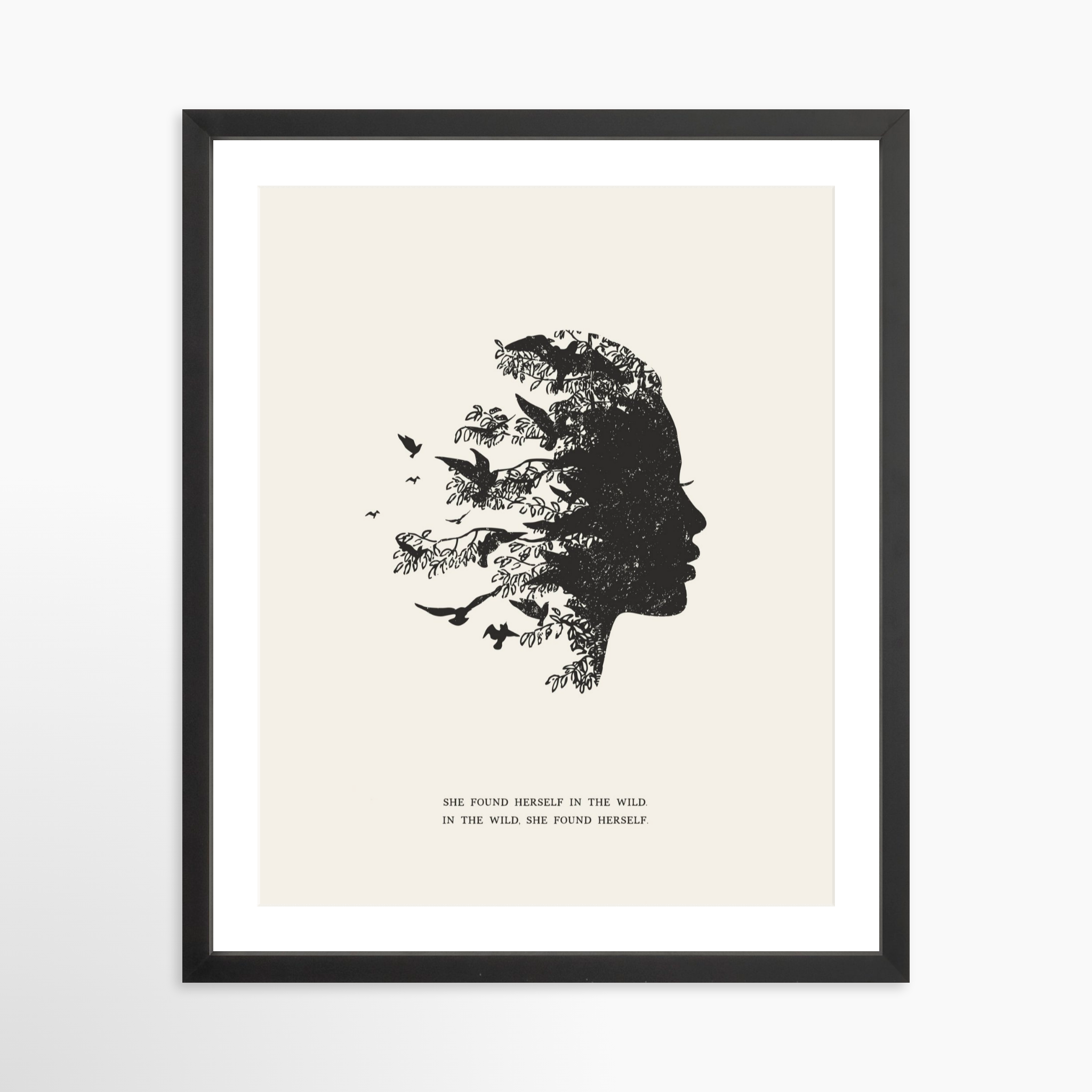 16x20 / Black Frame + White Mat