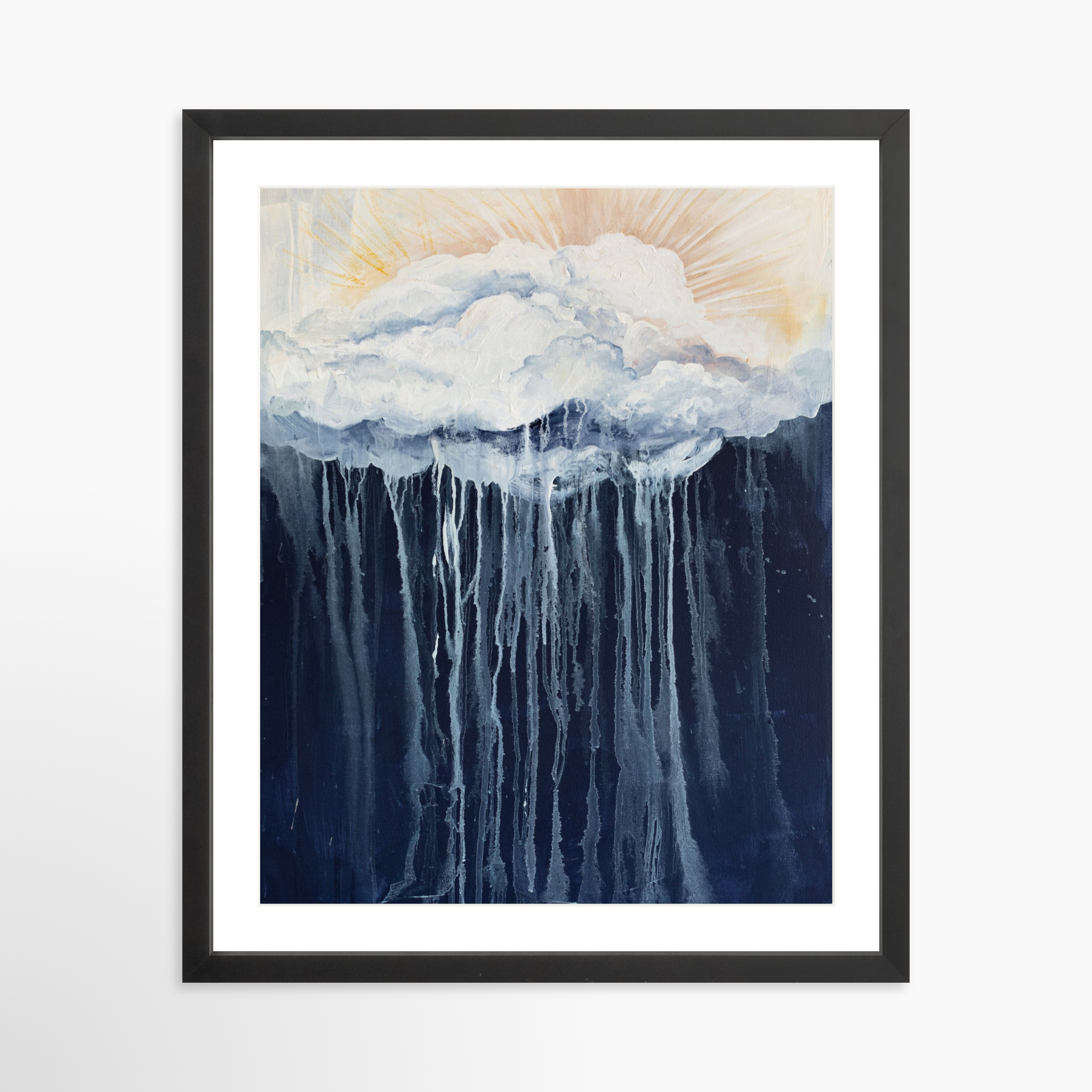 16x20 / Black Frame + White Mat