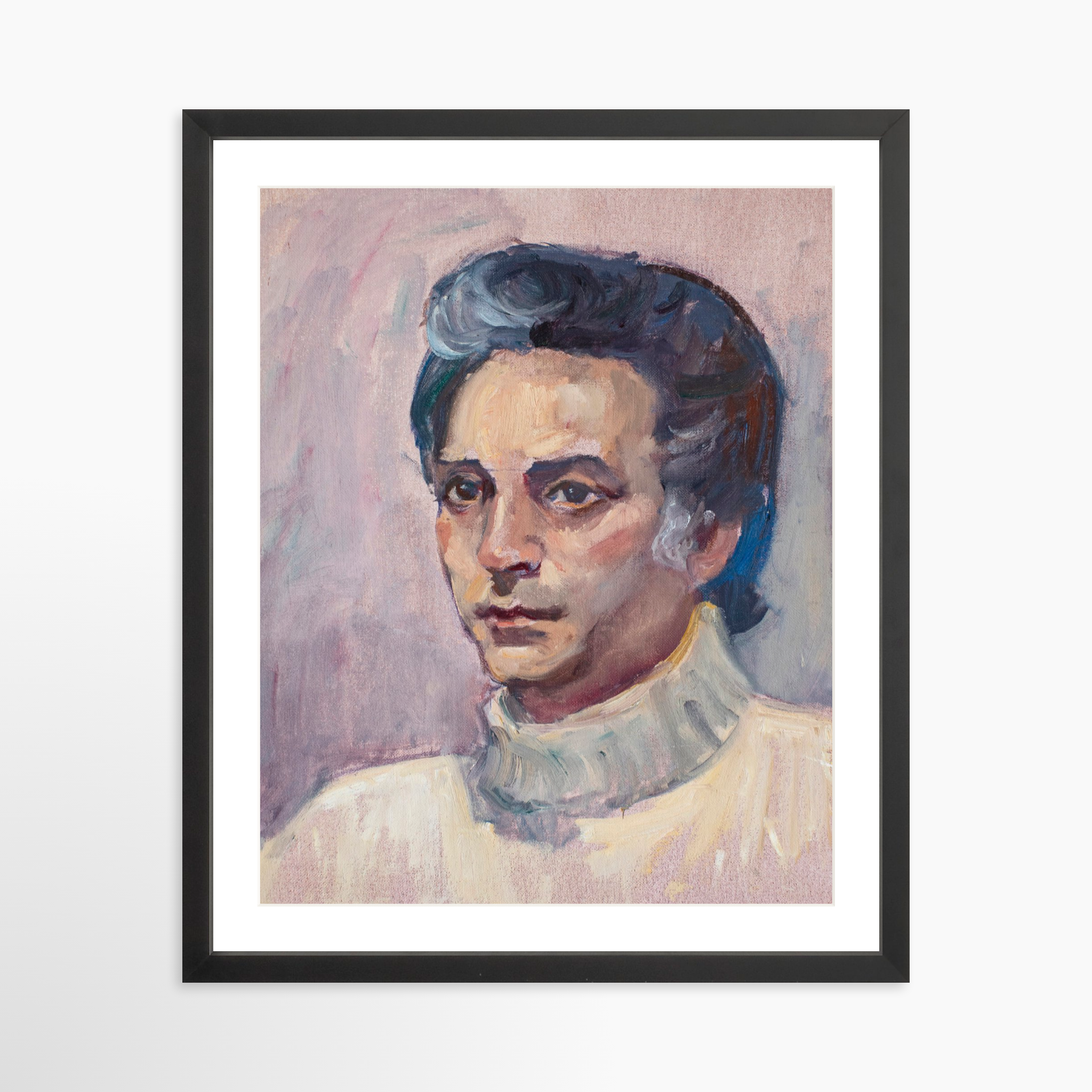 16x20 / Black Frame + White Mat
