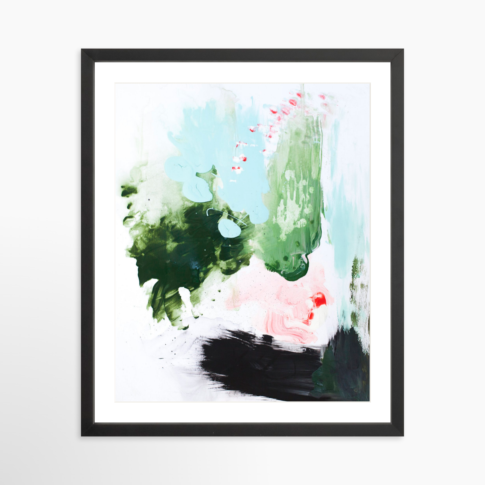 16x20 / Black Frame + White Mat