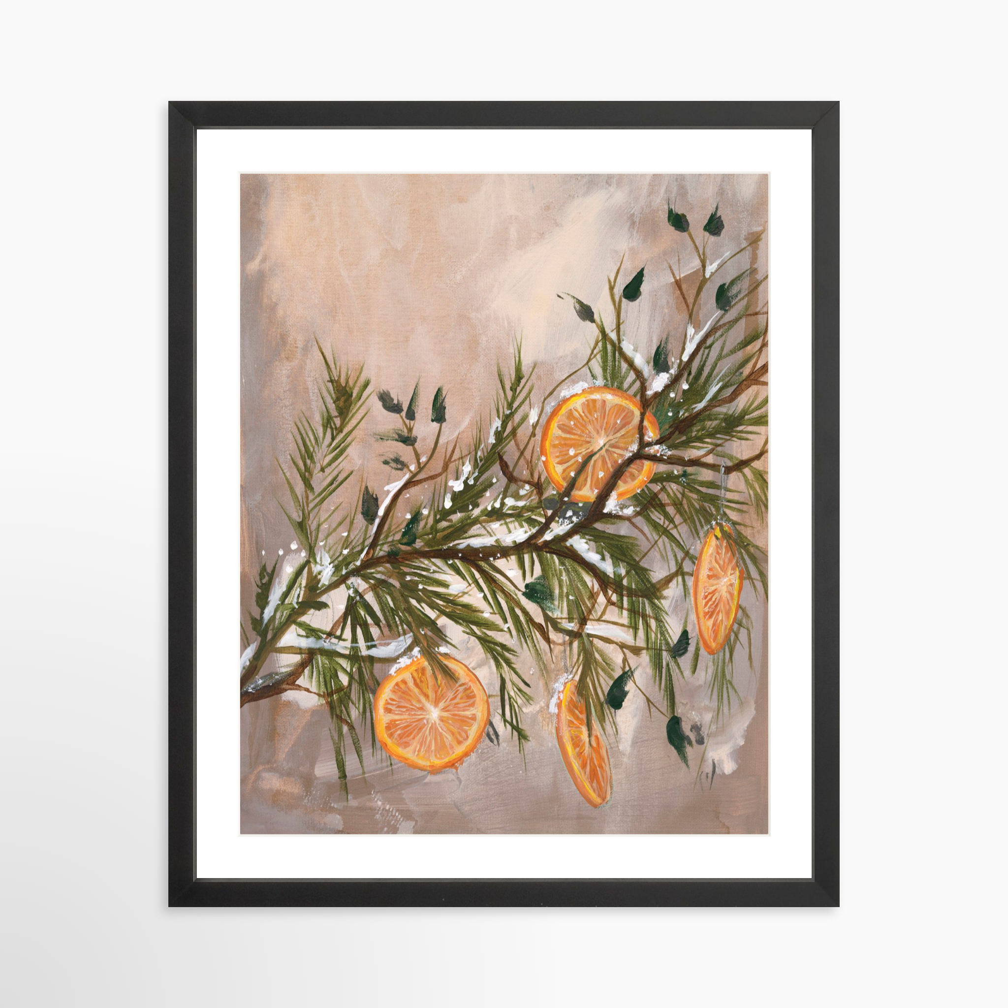 16x20 / Black Frame + White Mat