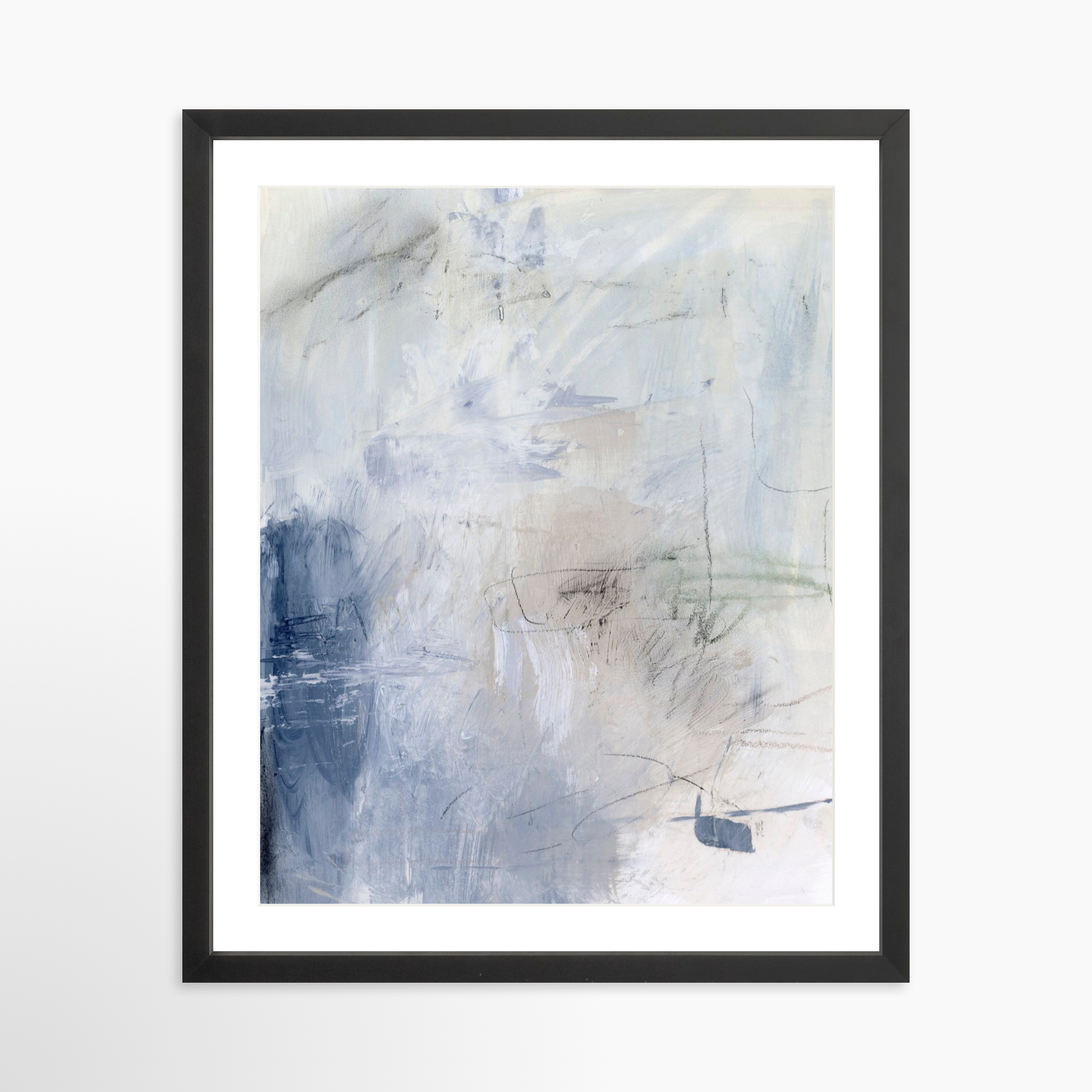 16x20 / Black Frame + White Mat