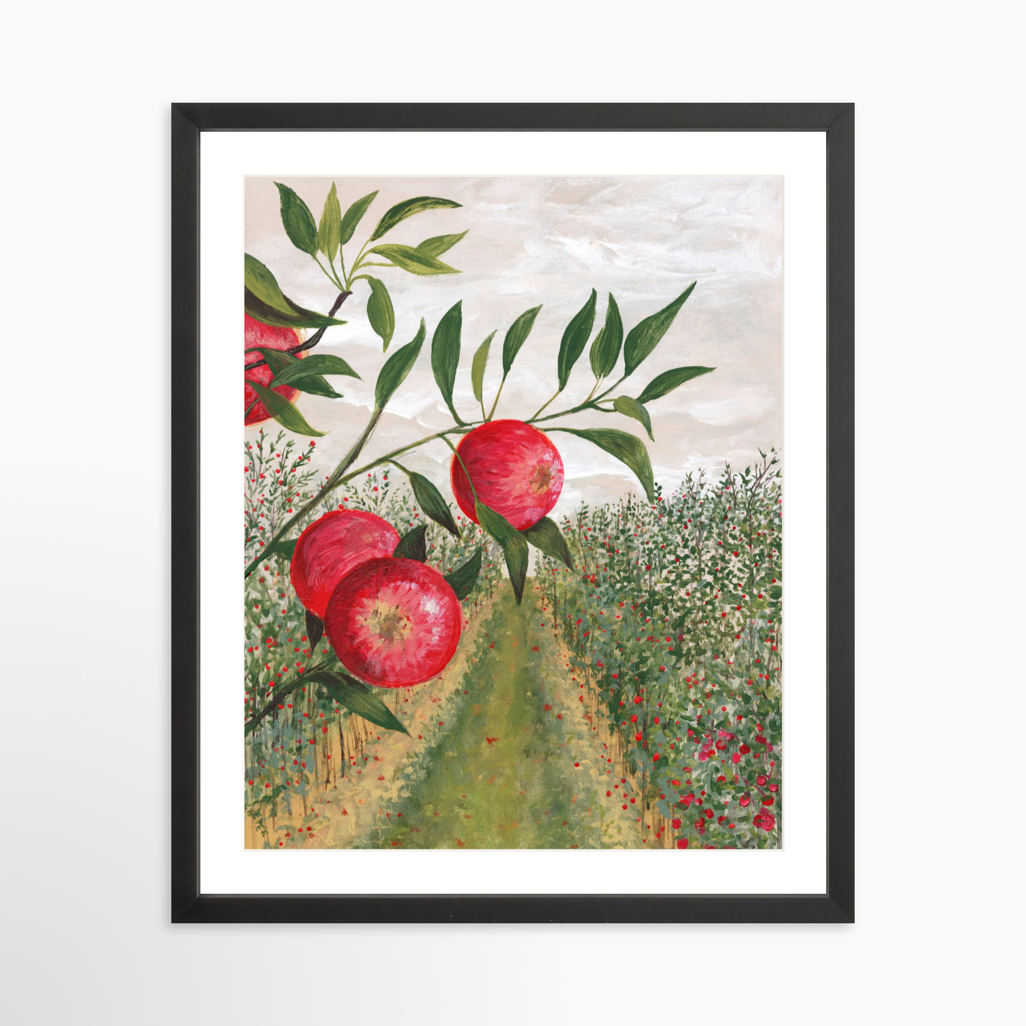 16x20 / Black Frame + White Mat