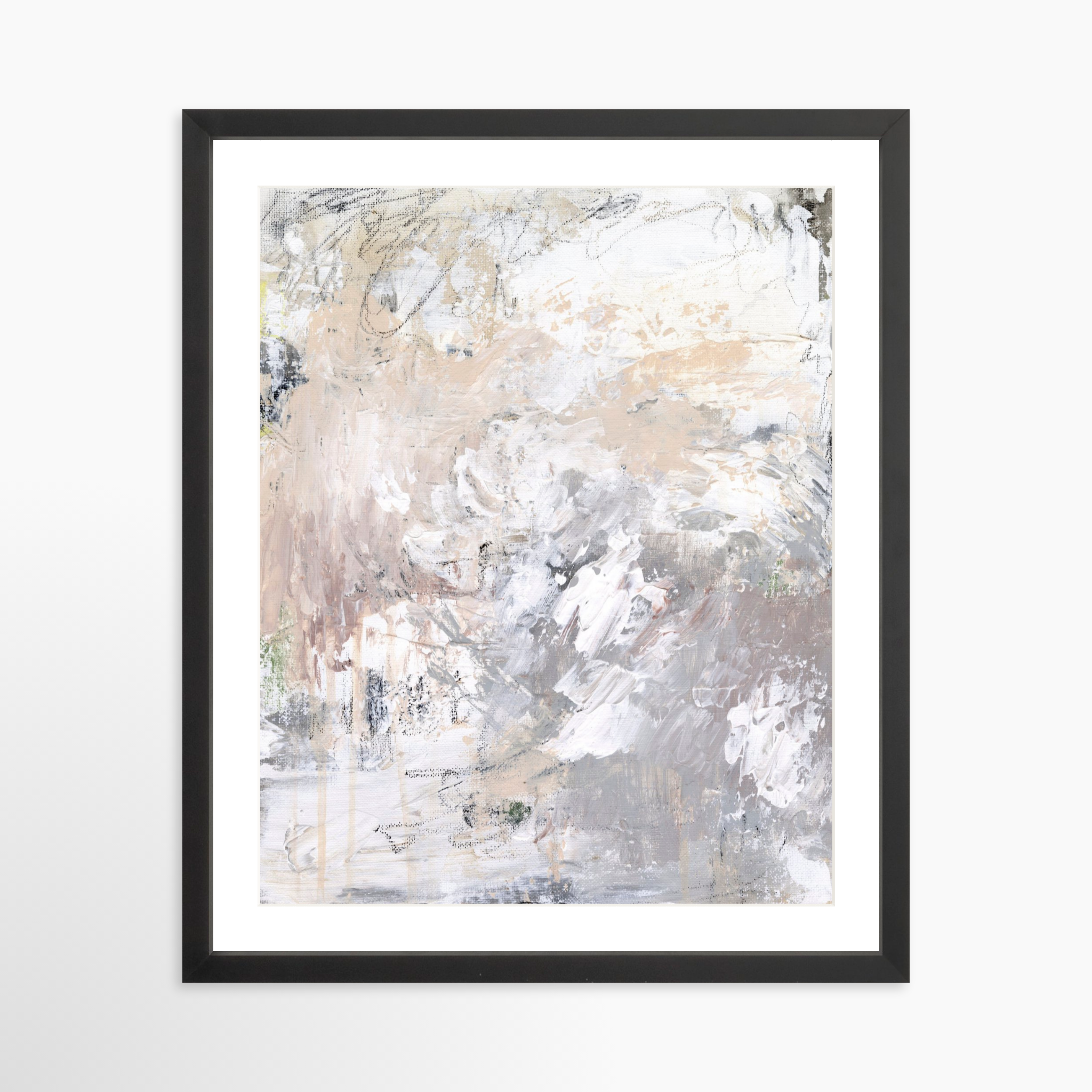 16x20 / Black Frame + White Mat
