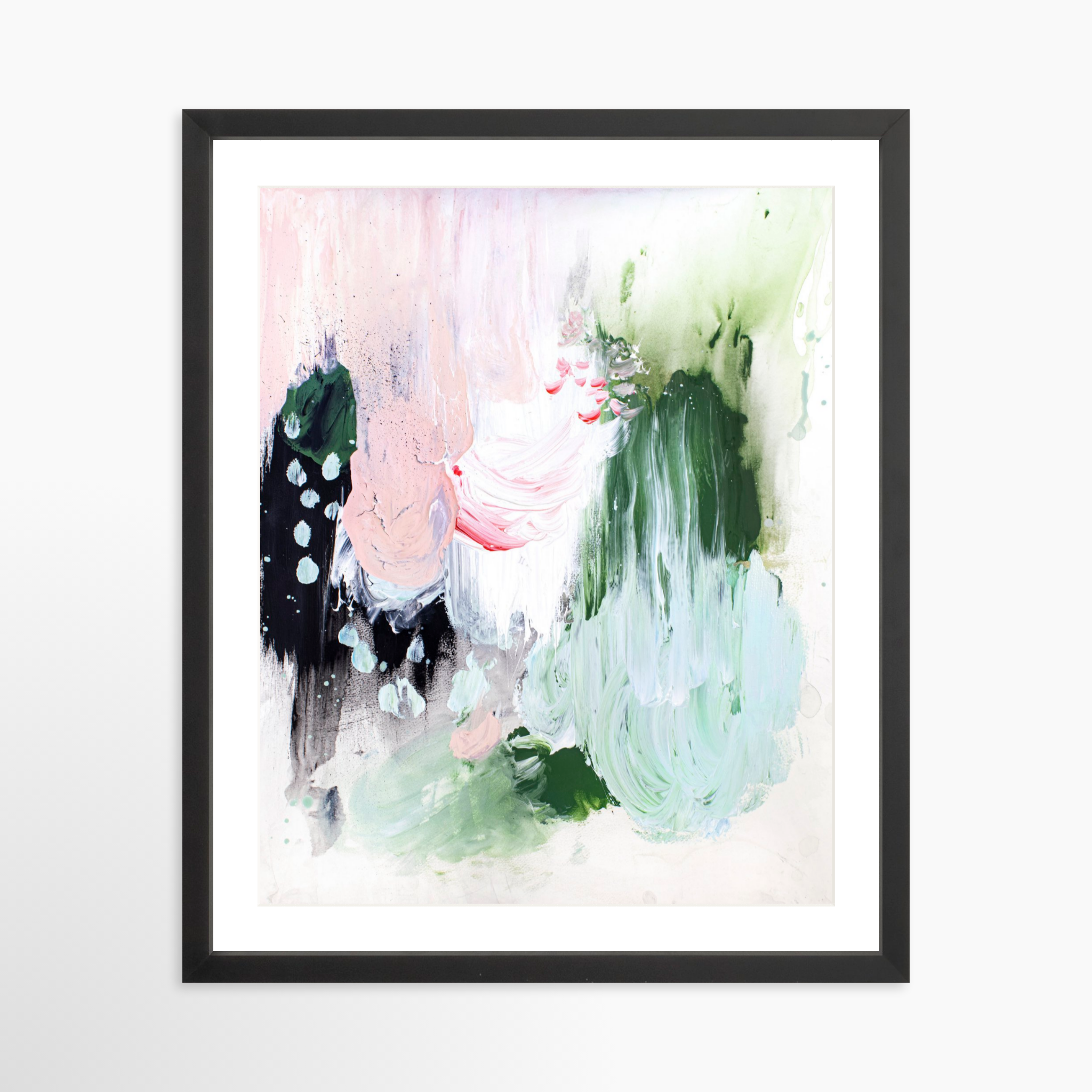 16x20 / Black Frame + White Mat