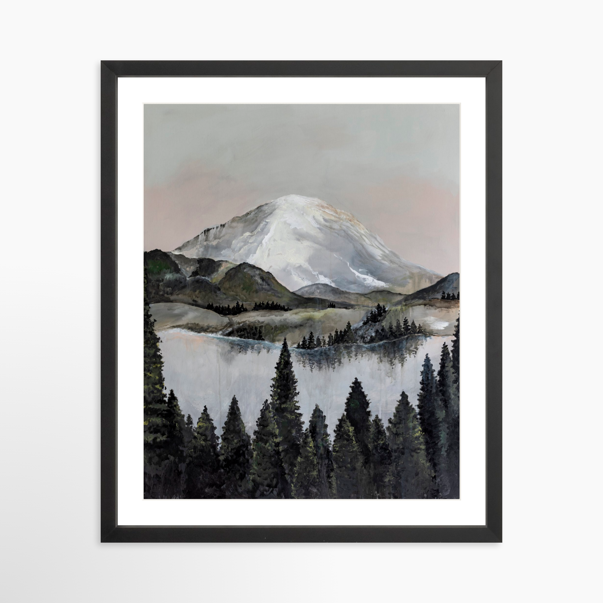 16x20 / Black Frame + White Mat