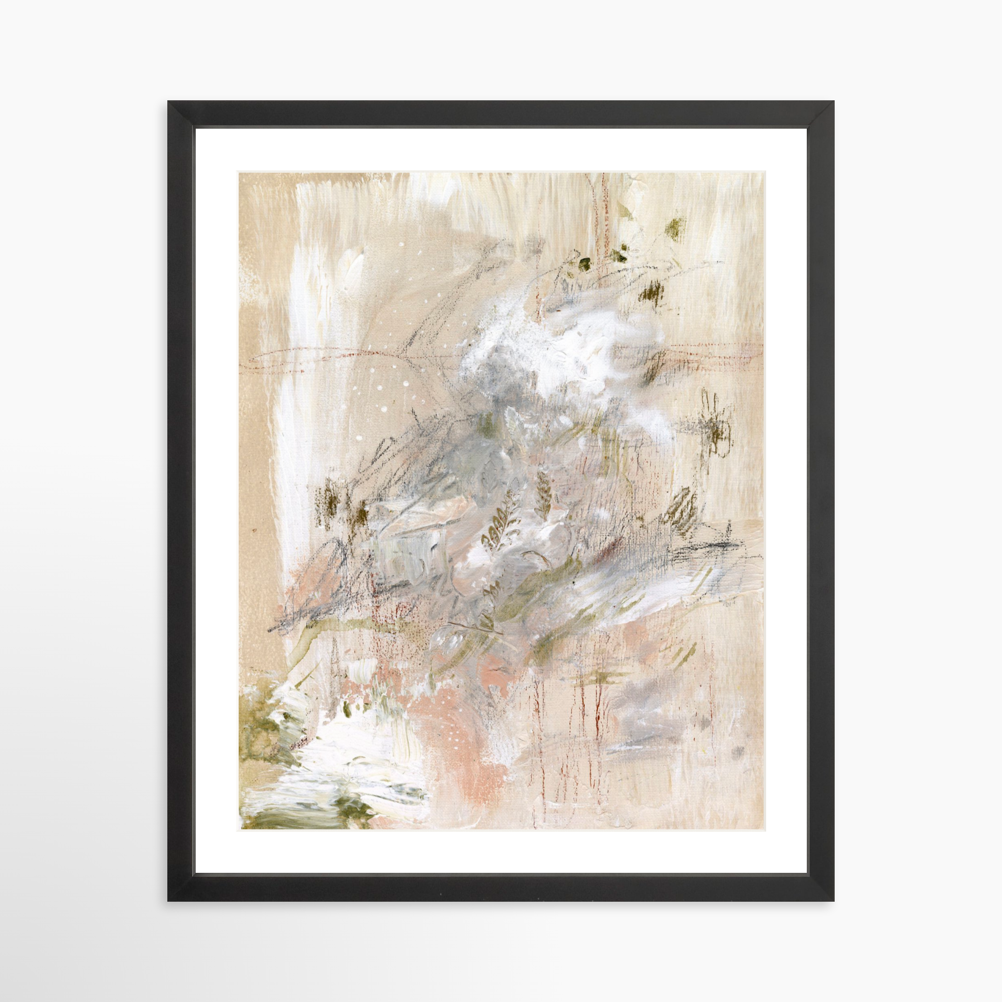 16x20 / Black Frame + White Mat