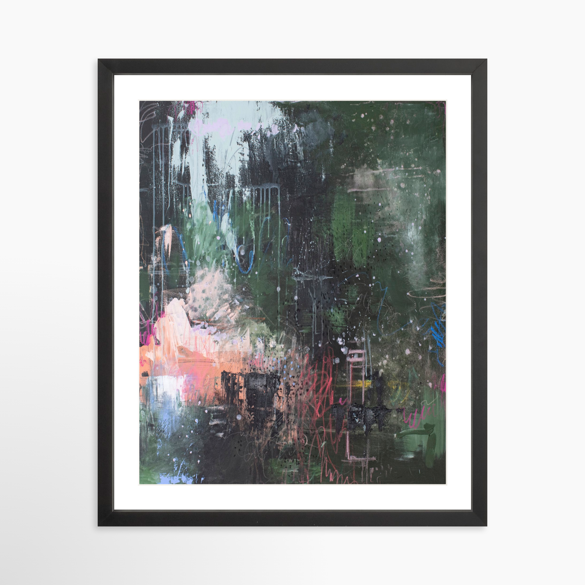 16x20 / Black Frame + White Mat