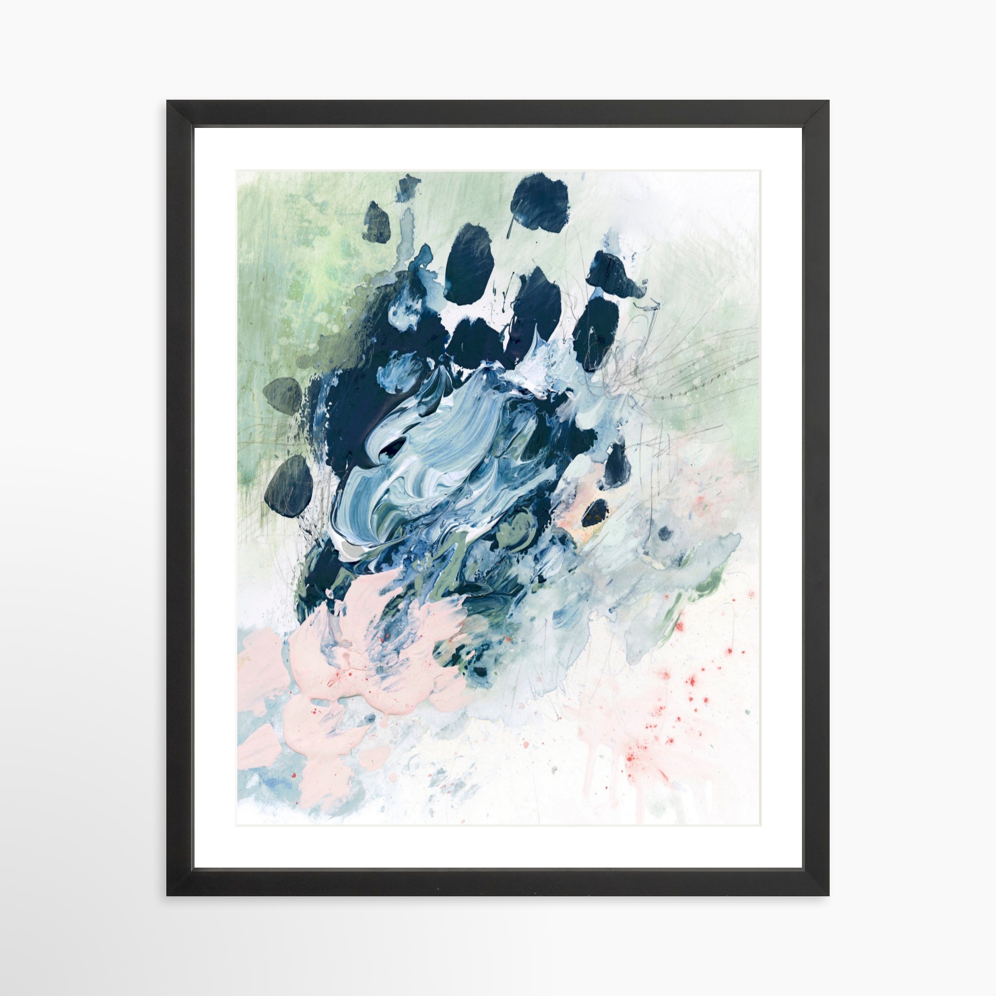 16x20 / Black Frame + White Mat