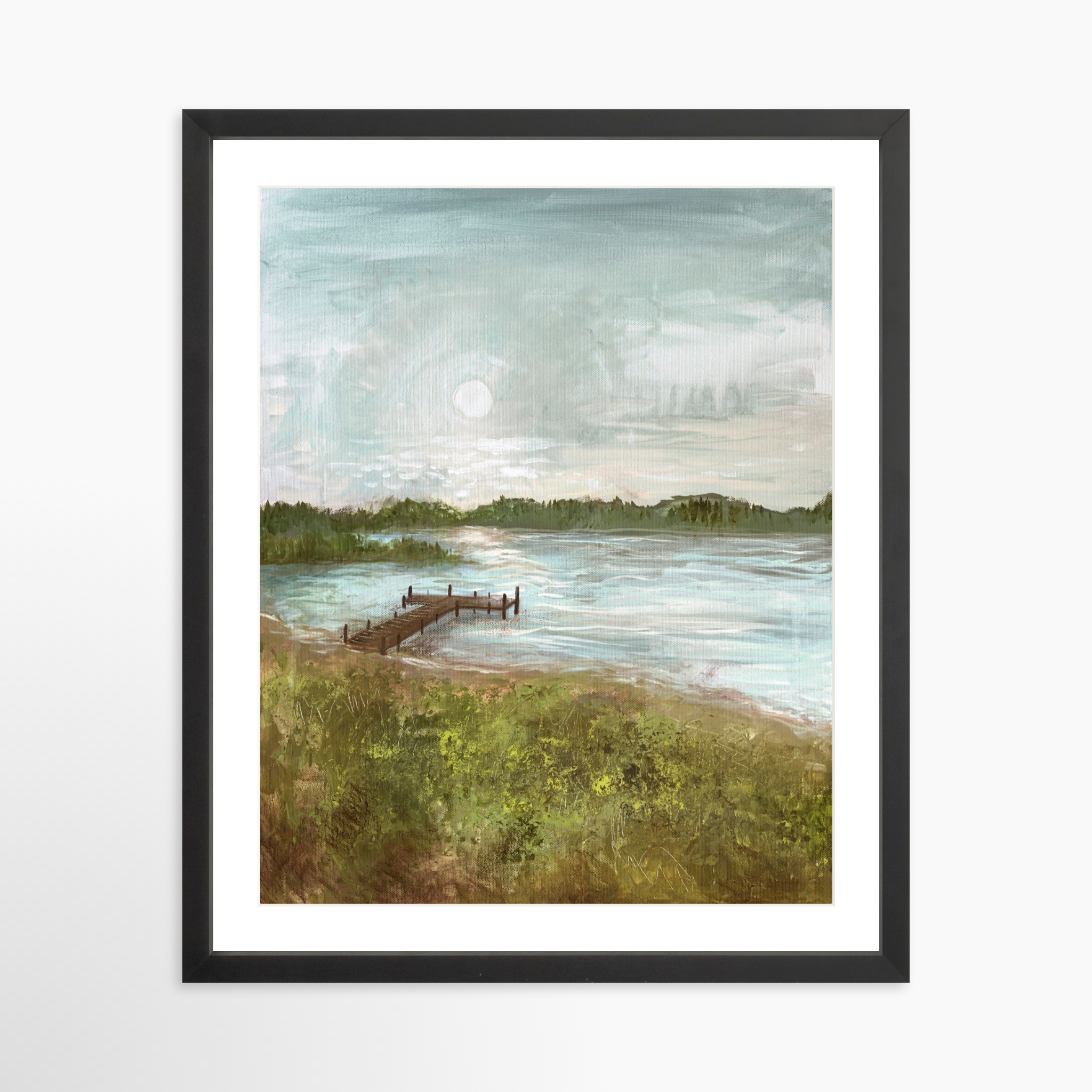 16x20 / Black Frame + White Mat