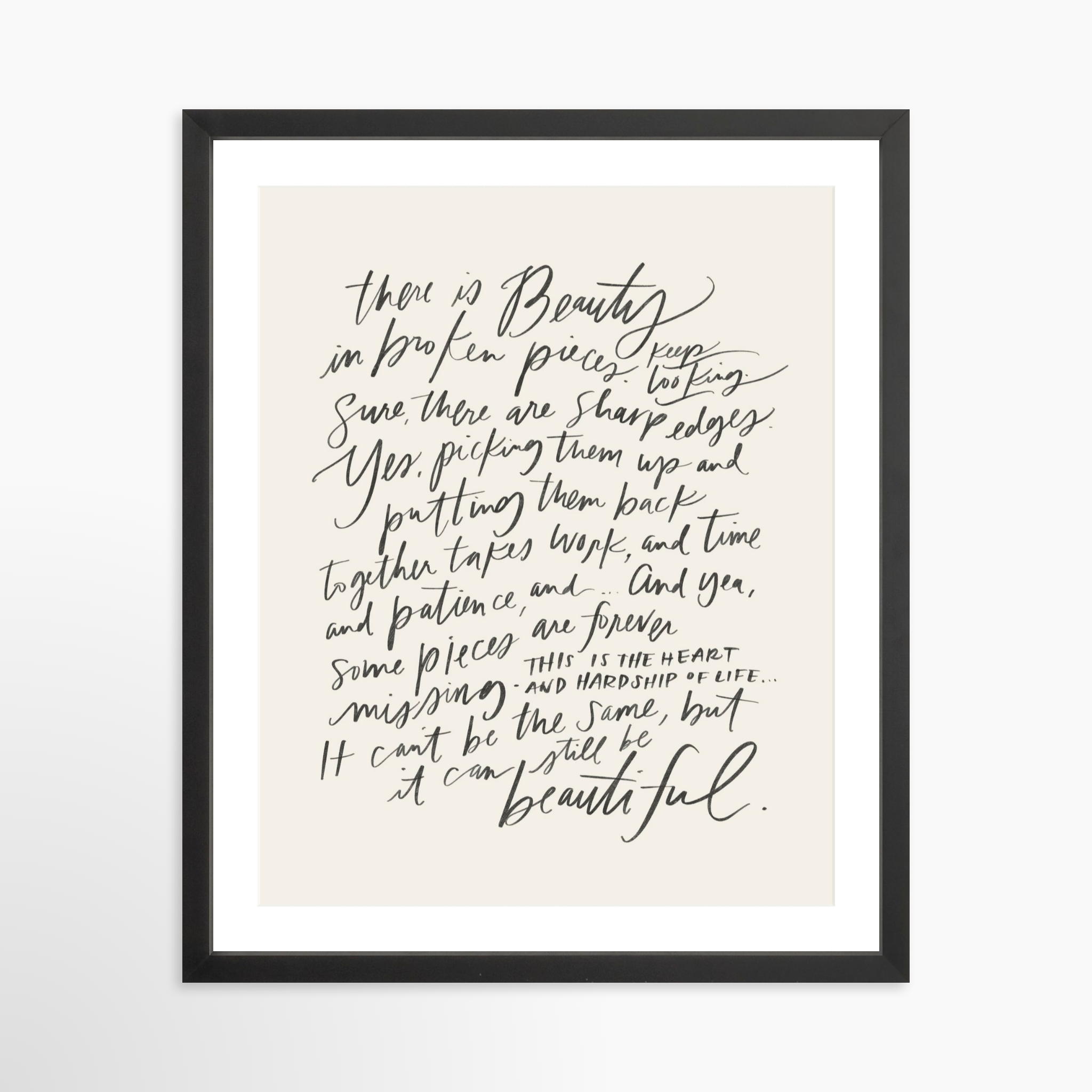 16x20 / Black Frame + White Mat