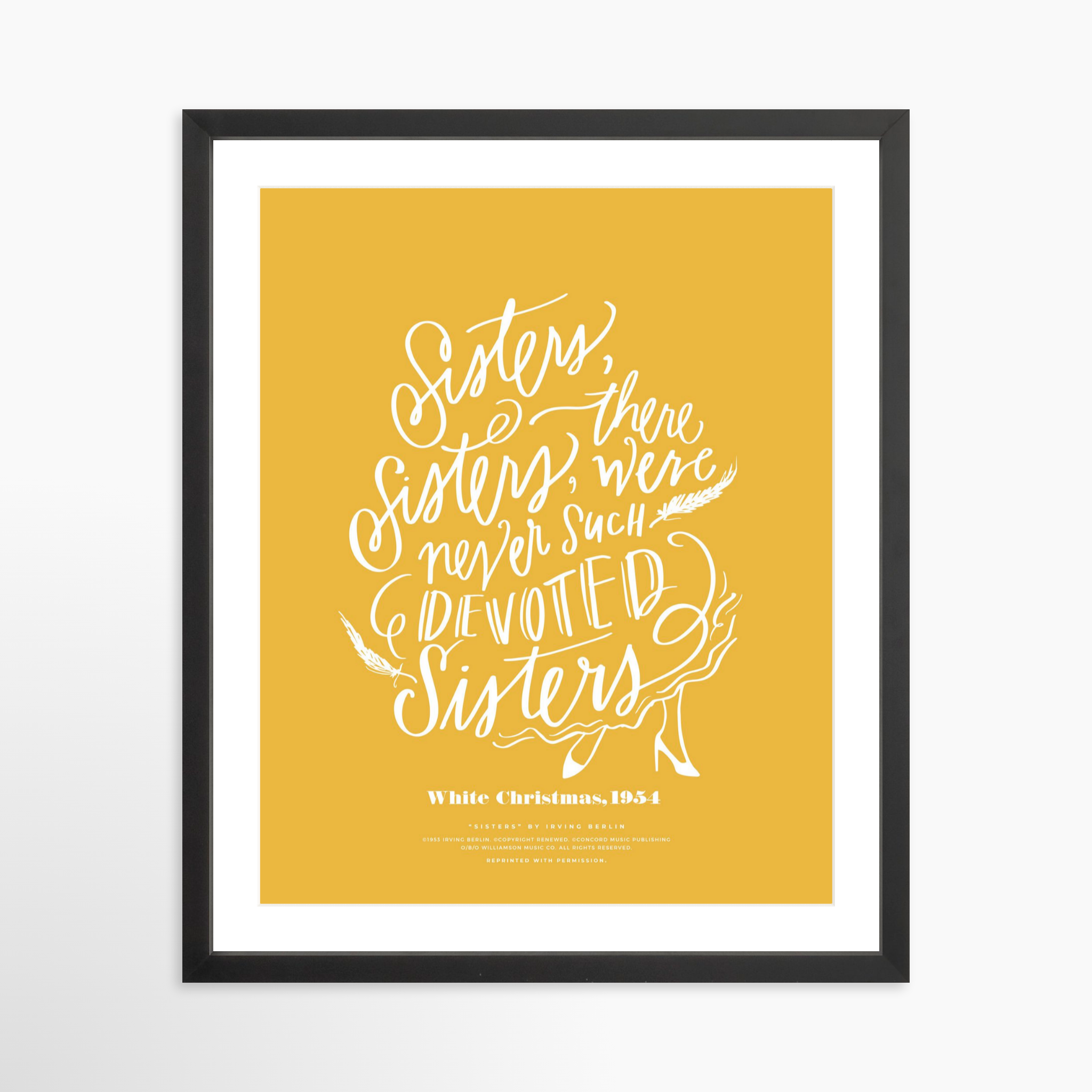 16x20 / Black Frame + White Mat