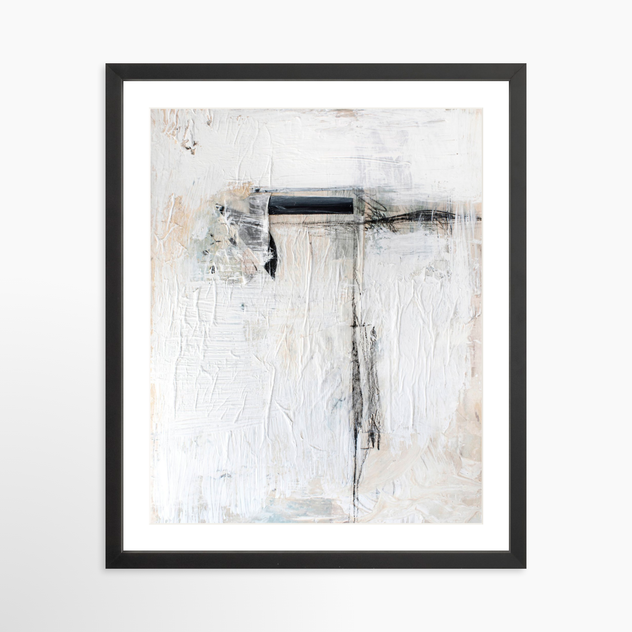 16x20 / Black Frame + White Mat