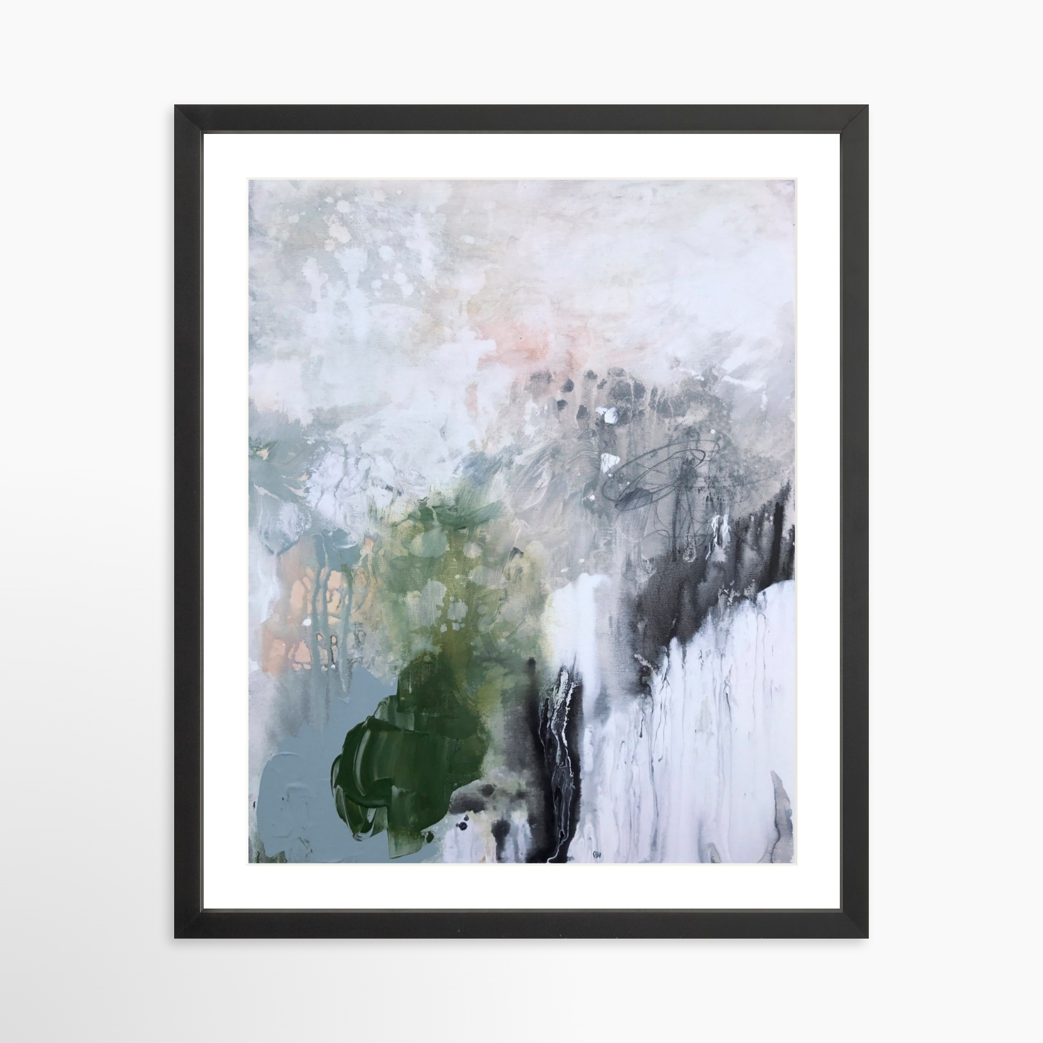 16x20 / Black Frame + White Mat