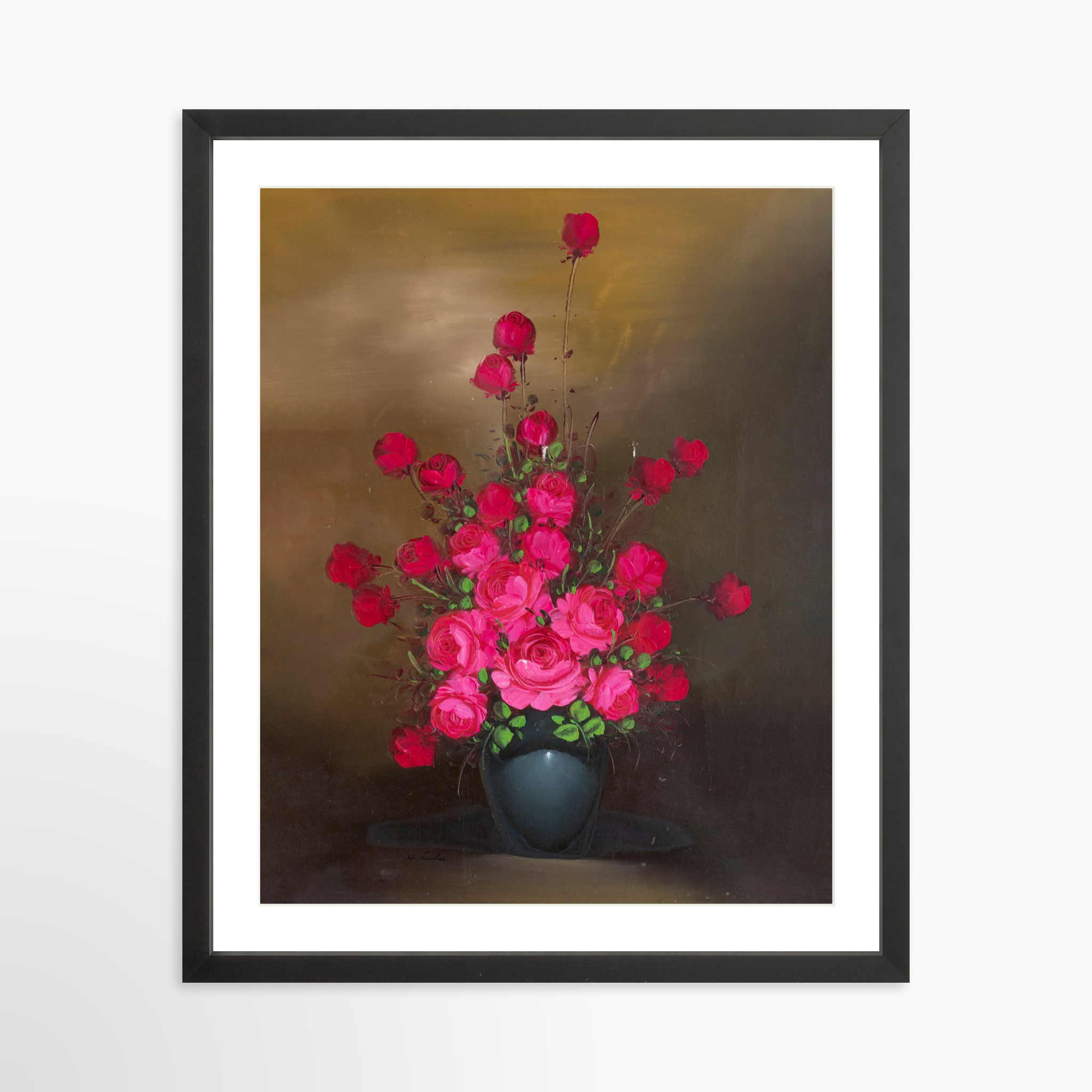 16x20 / Black Frame + White Mat