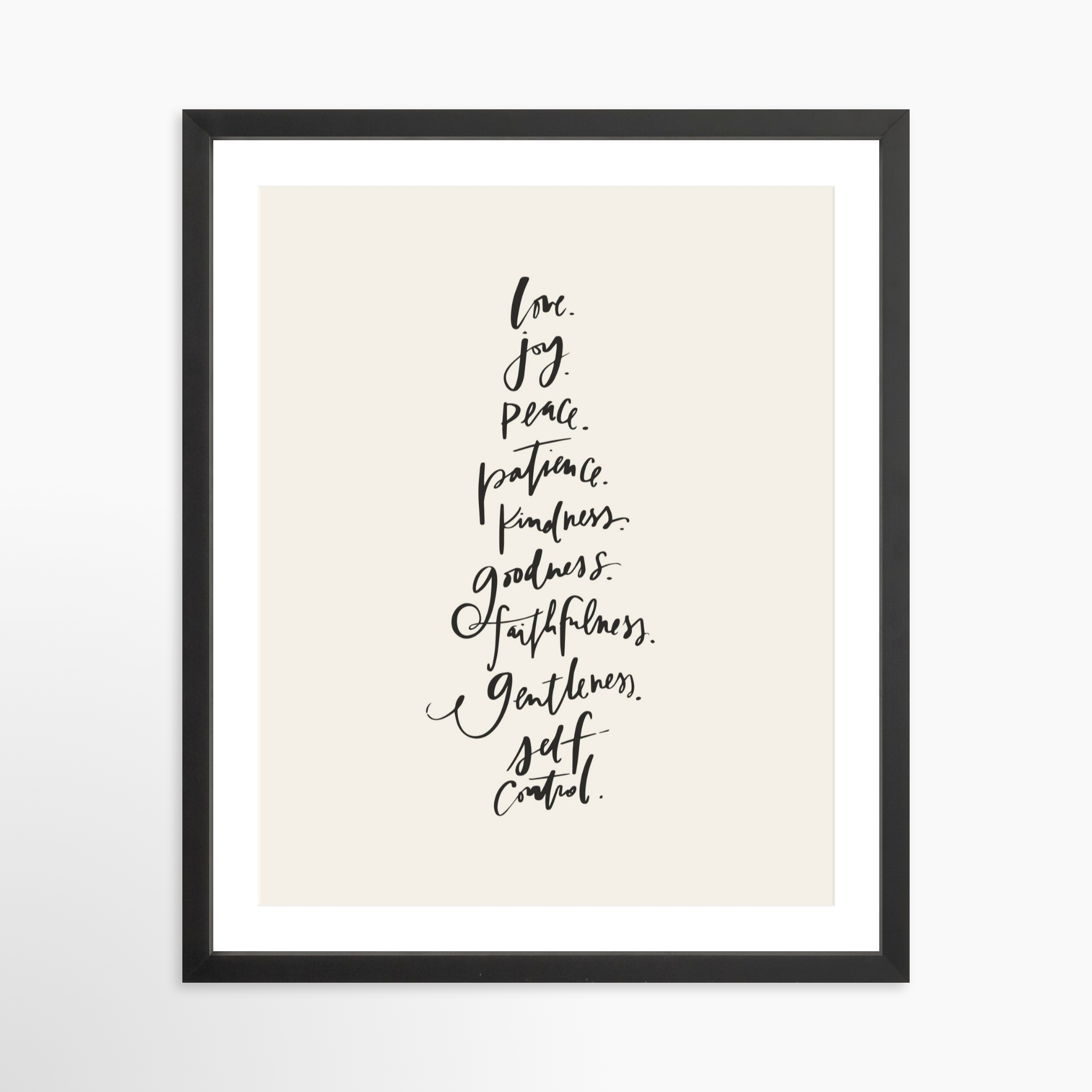 16x20 / Black Frame + White Mat