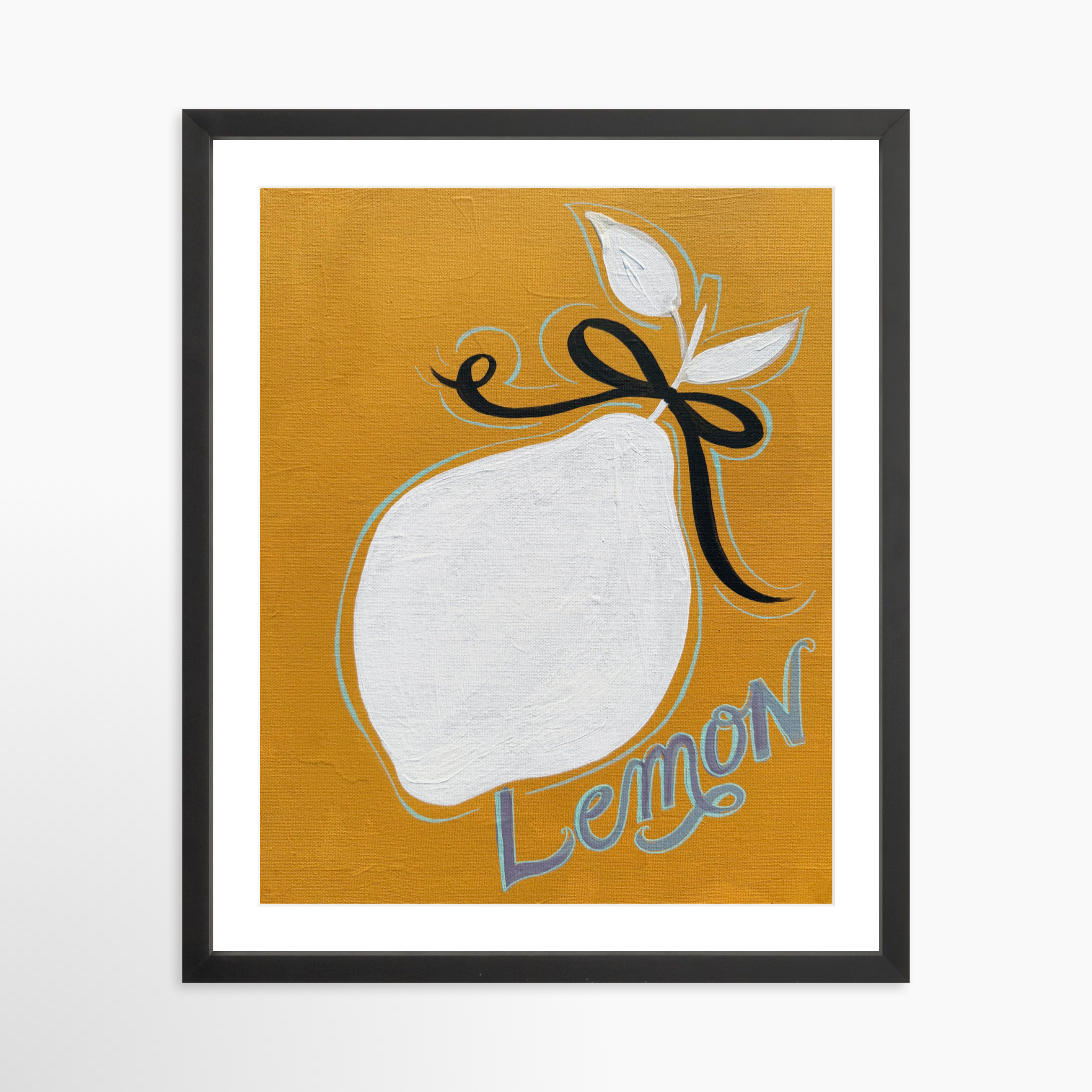 16x20 / Black Frame + White Mat