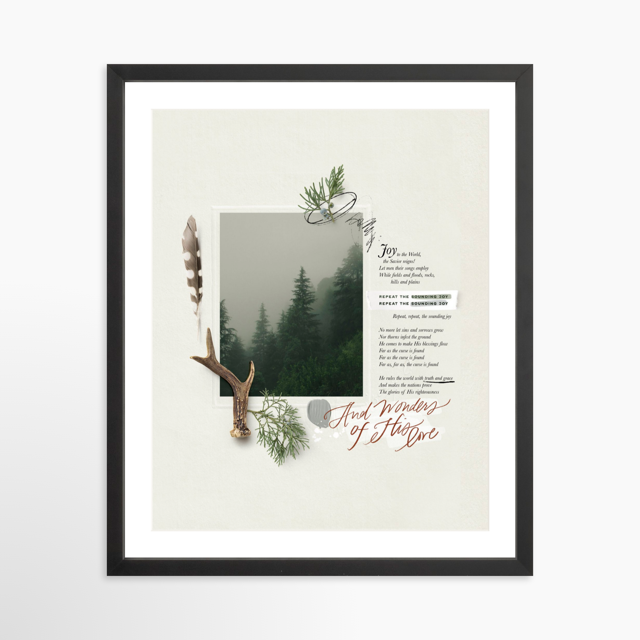16x20 / Black Frame + White Mat