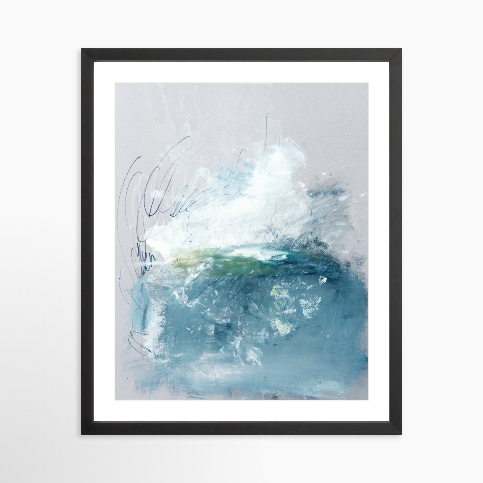 16x20 / Black Frame + White Mat