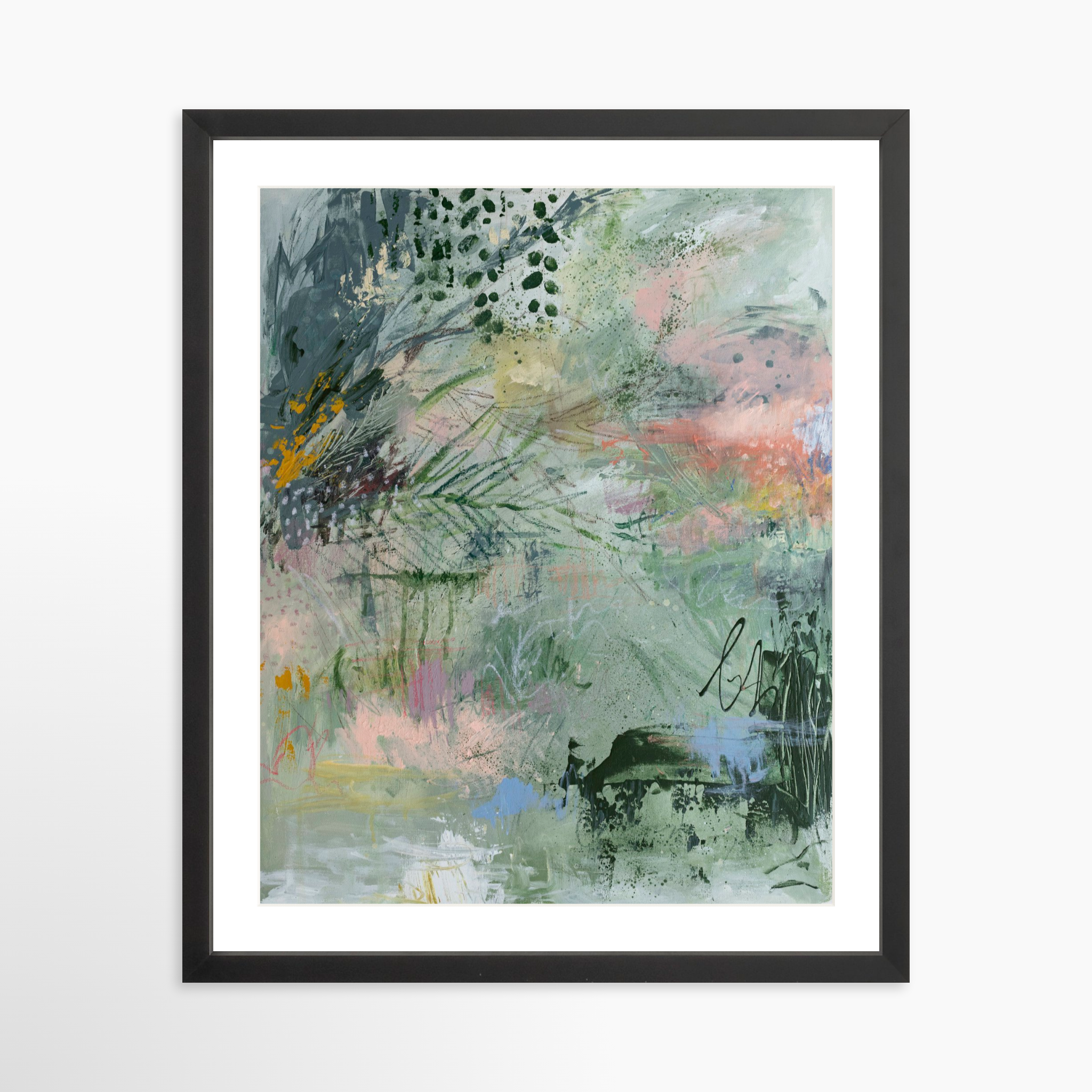 16x20 / Black Frame + White Mat