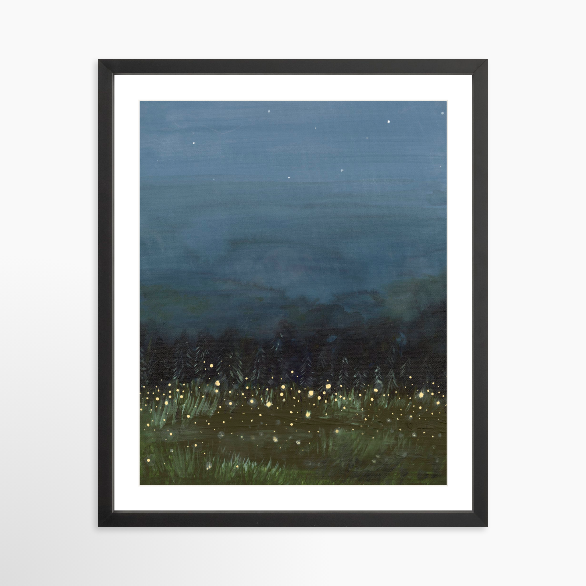 16x20 / Black Frame + White Mat