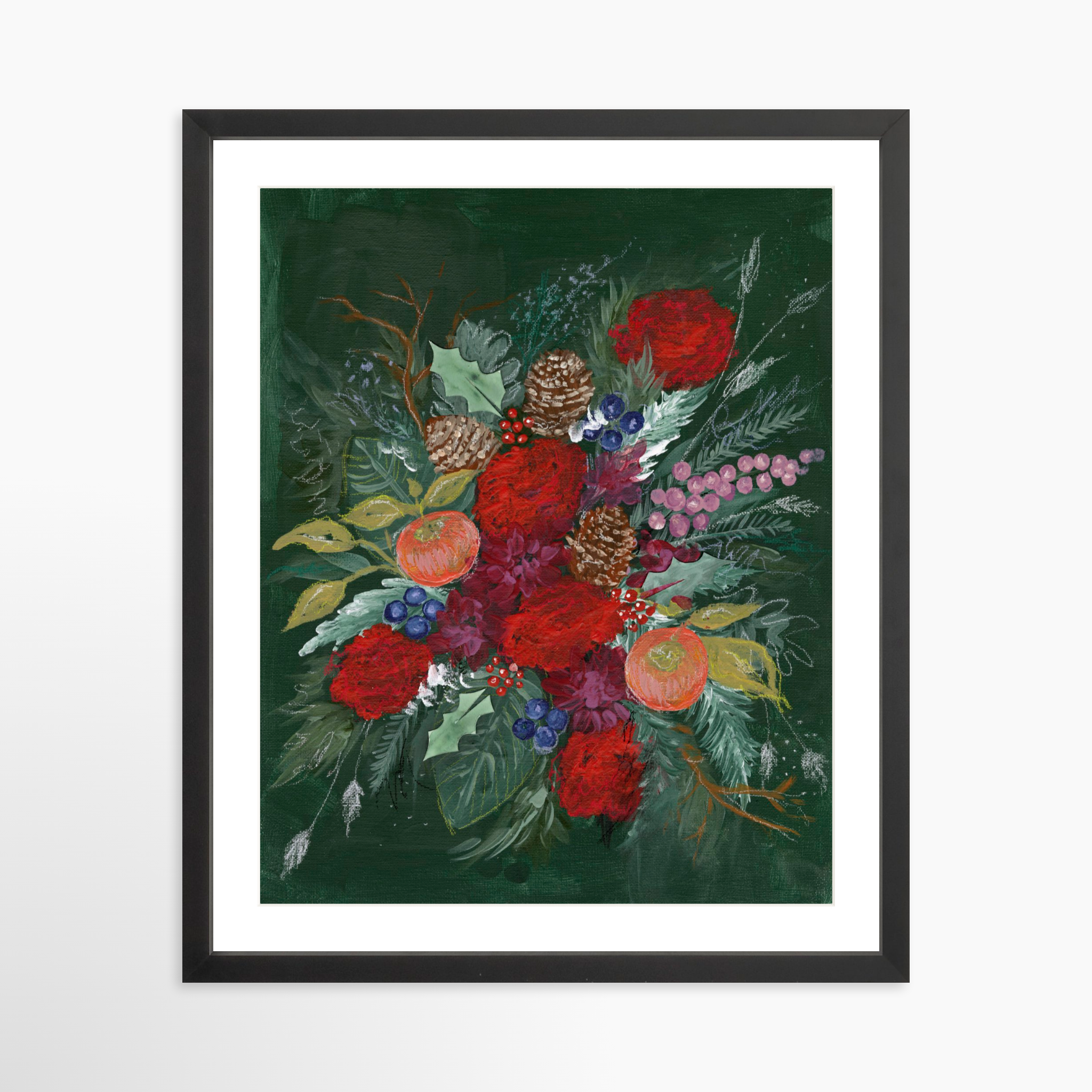 16x20 / Black Frame + White Mat