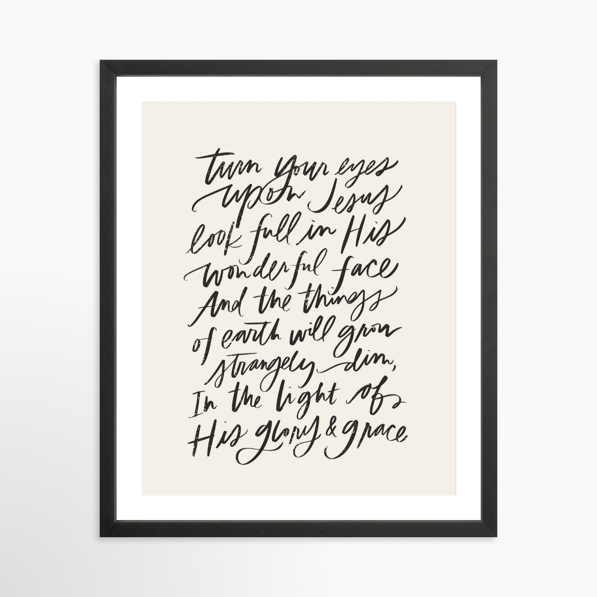 16x20 / Black Frame + White Mat