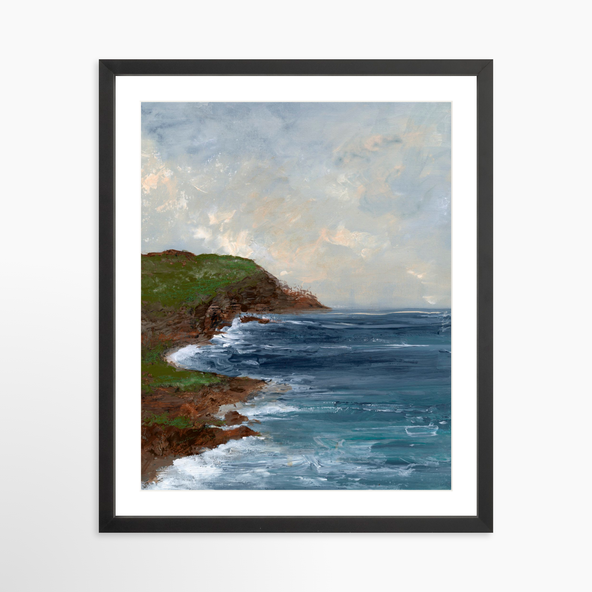 16x20 / Black Frame + White Mat