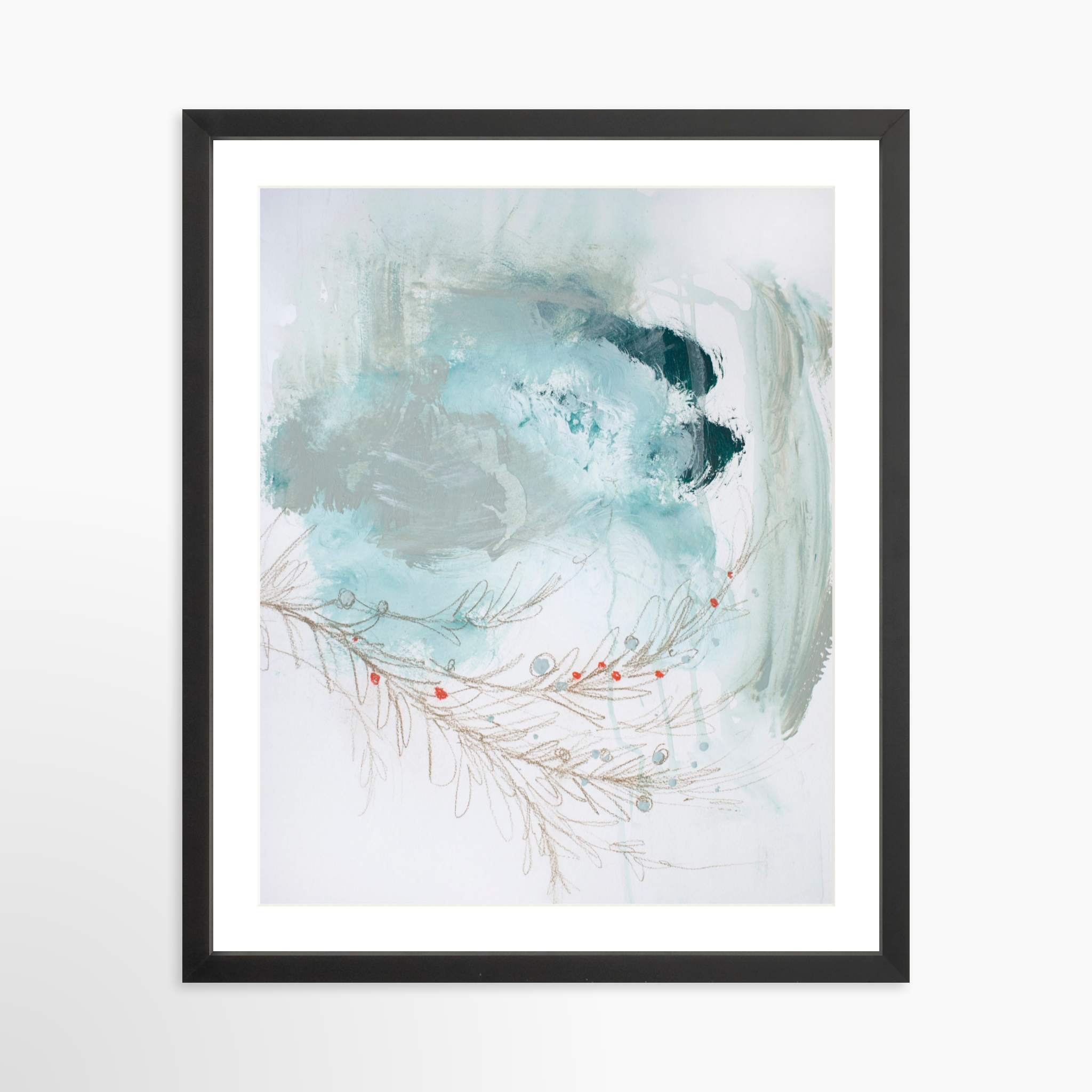 16x20 / Black Frame + White Mat