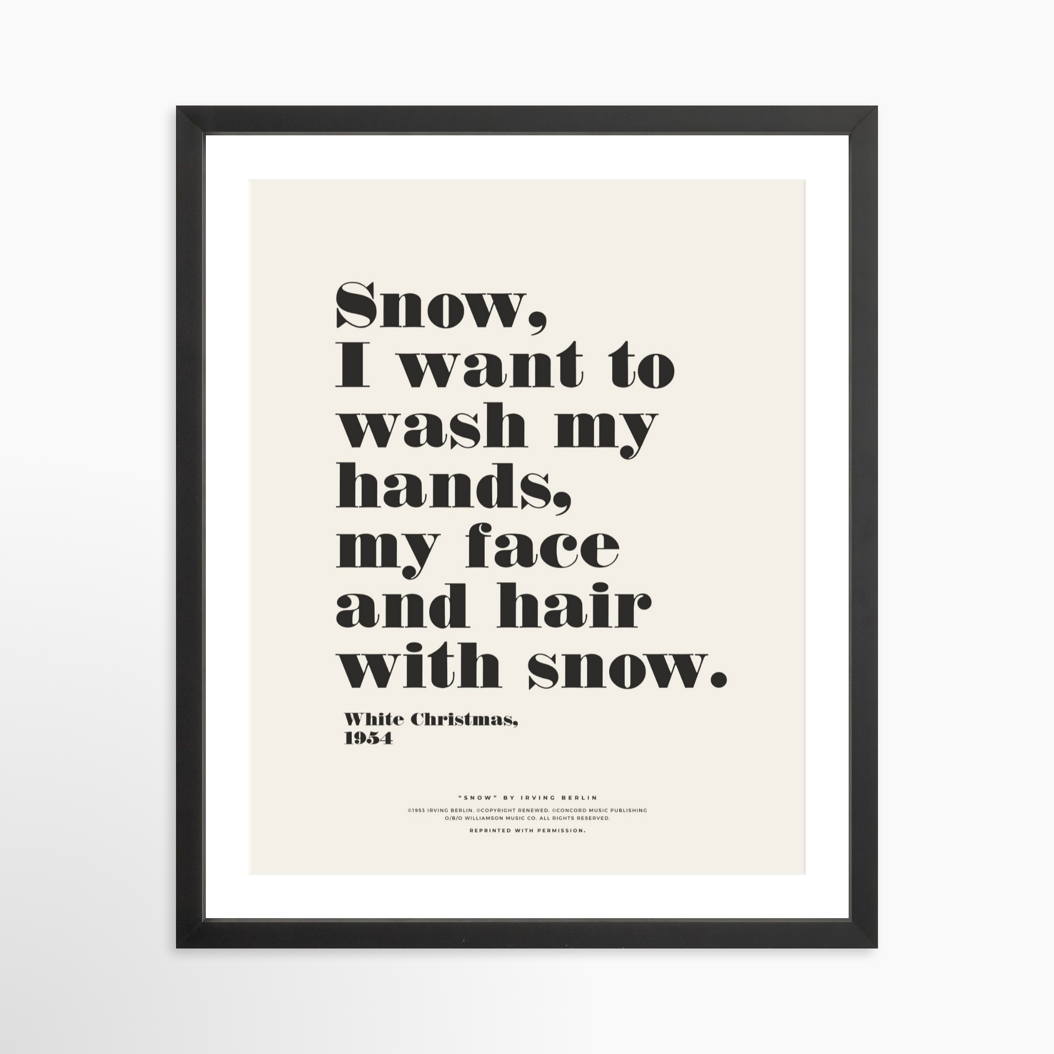 16x20 / Black Frame + White Mat