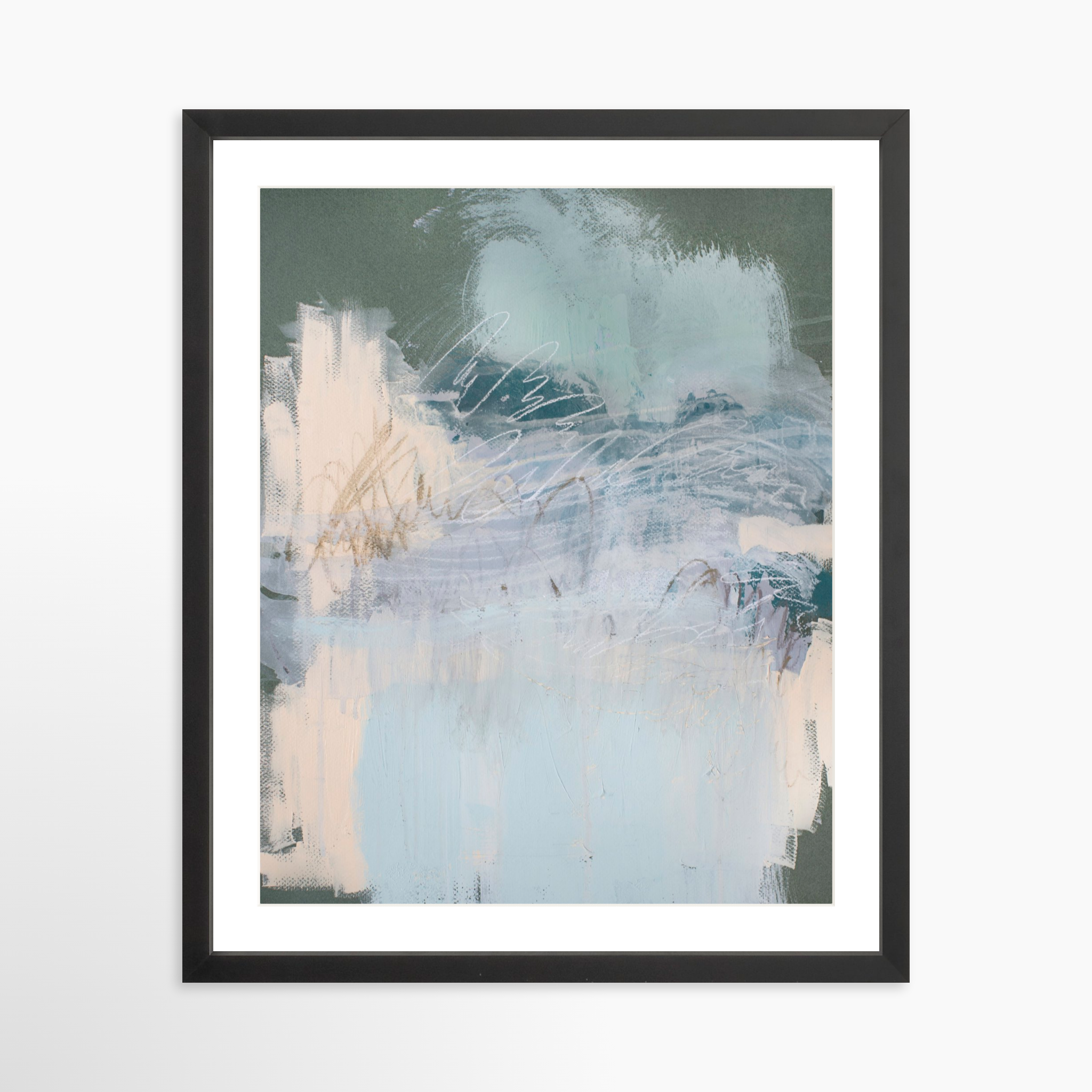 16x20 / Black Frame + White Mat