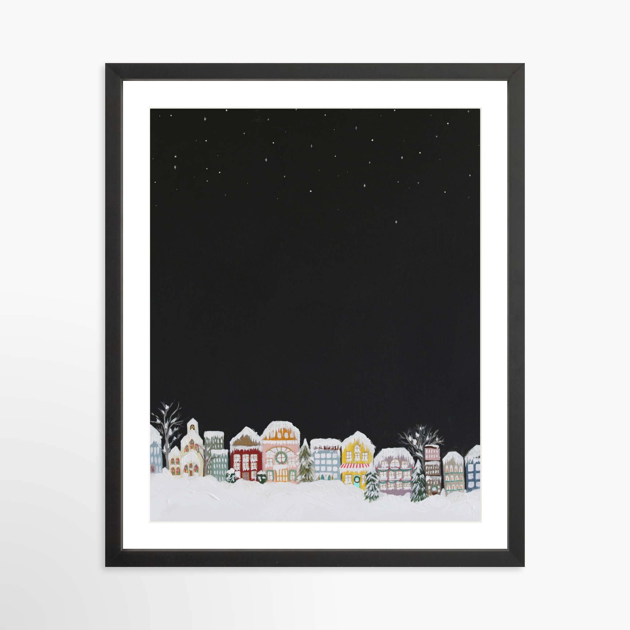 16x20 / Black Frame + White Mat