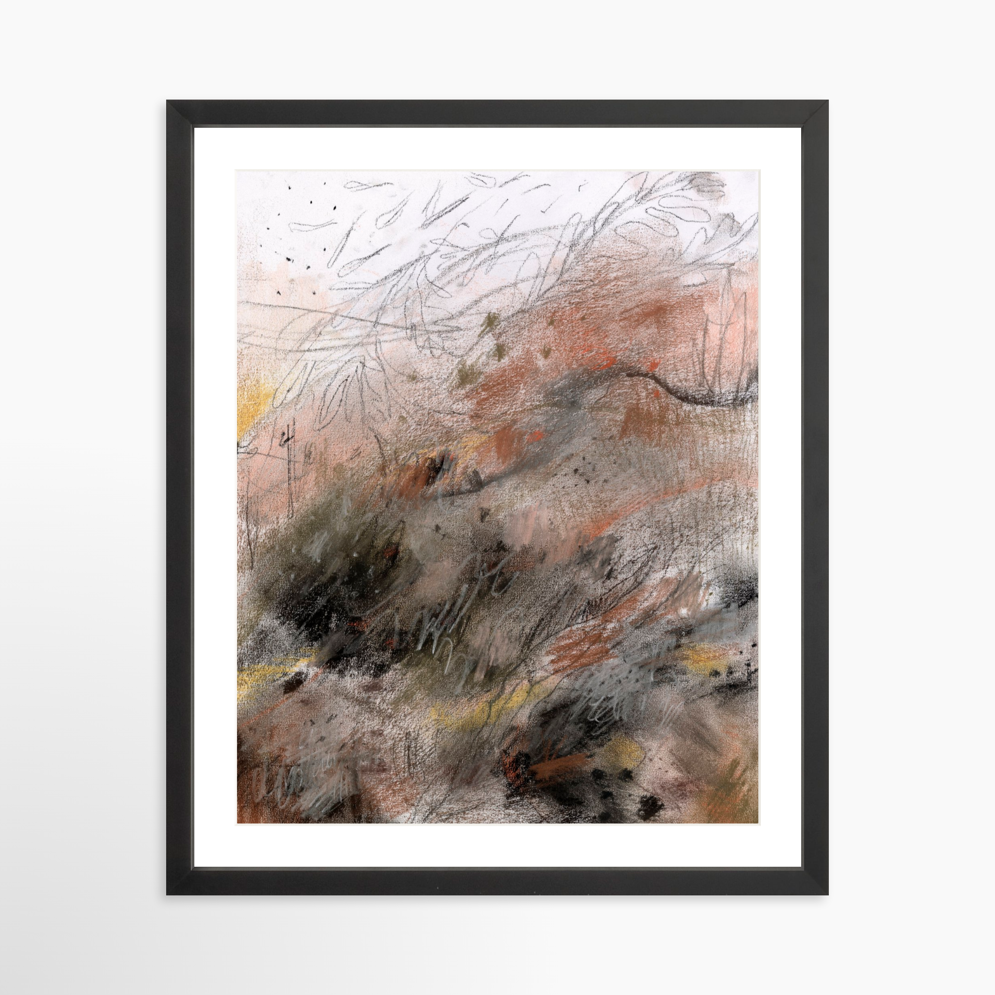 16x20 / Black Frame + White Mat