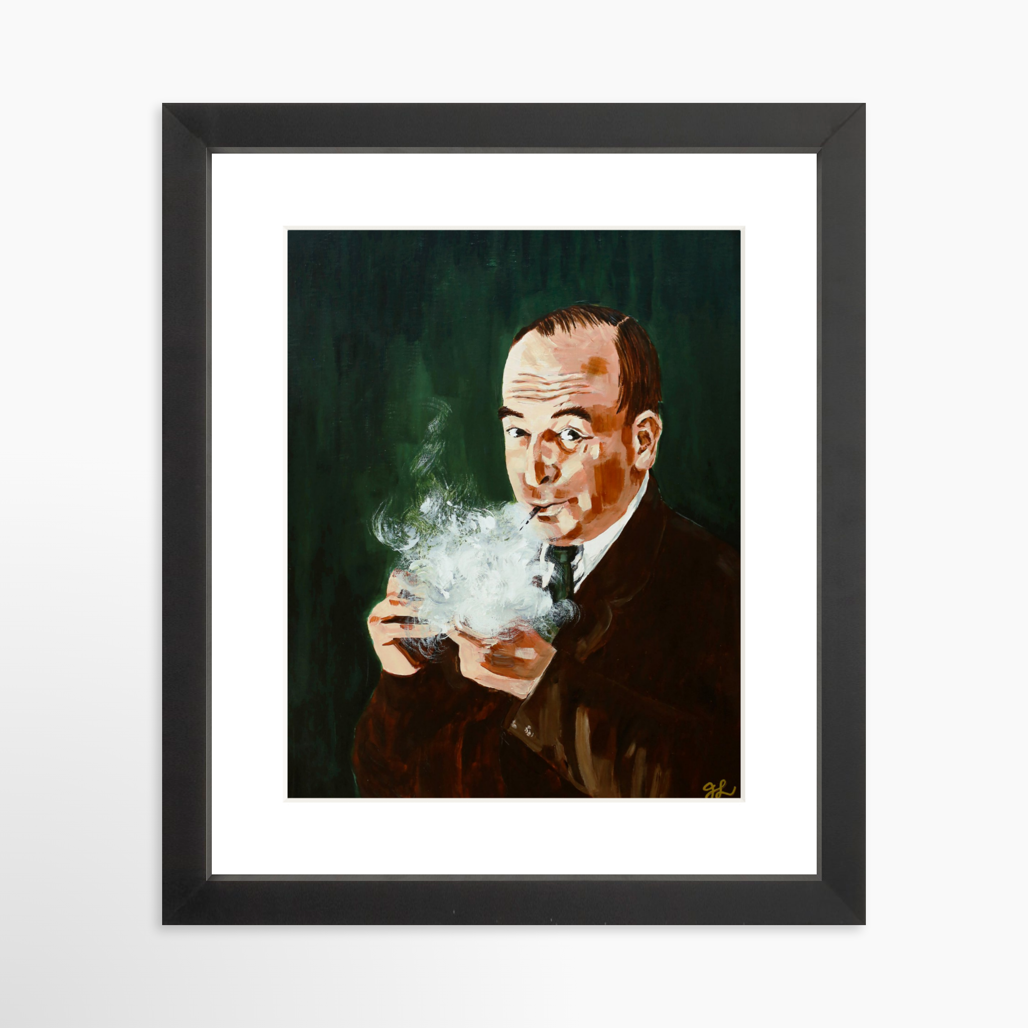 8x10 / Black Frame + White Mat