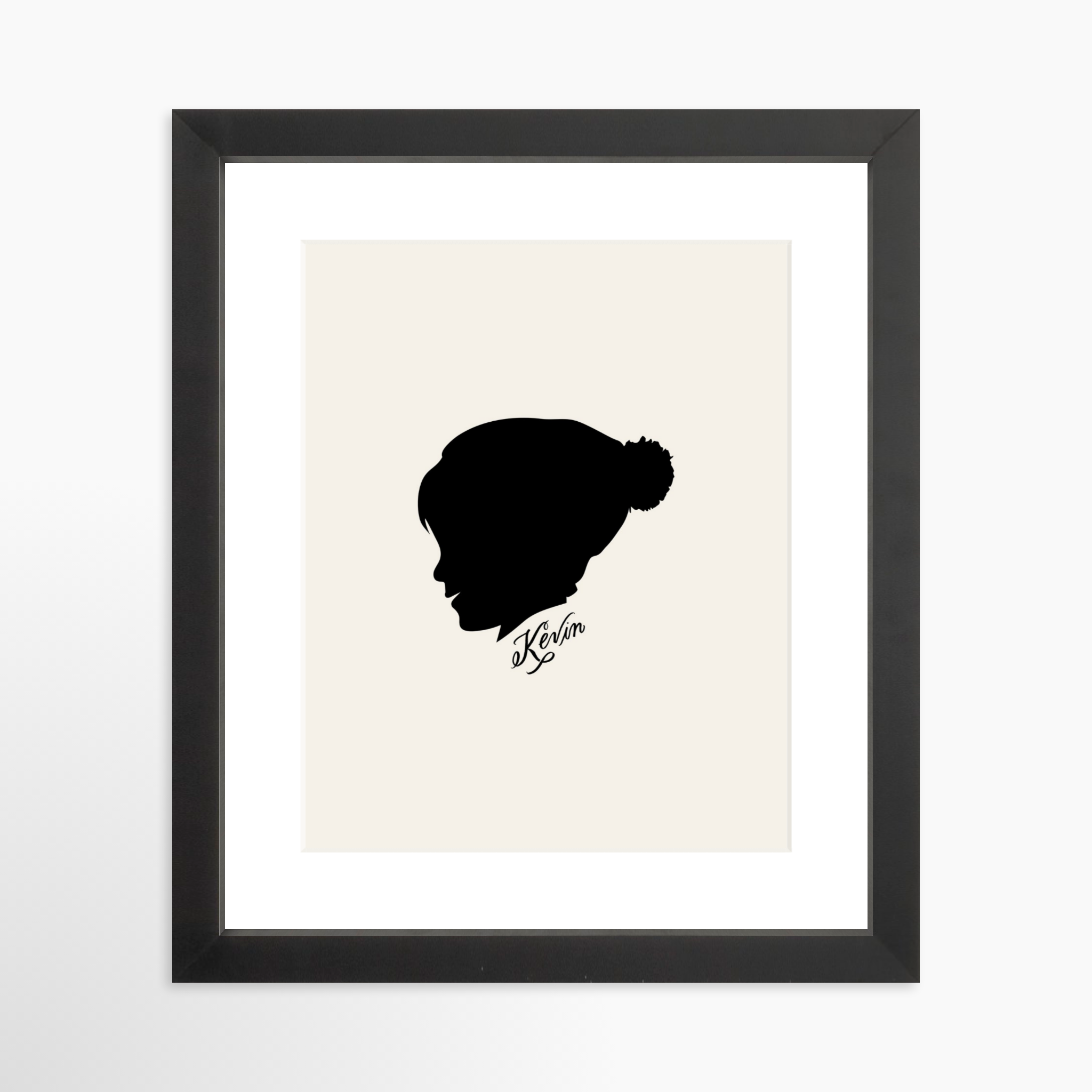 8x10 / Black Frame + White Mat
