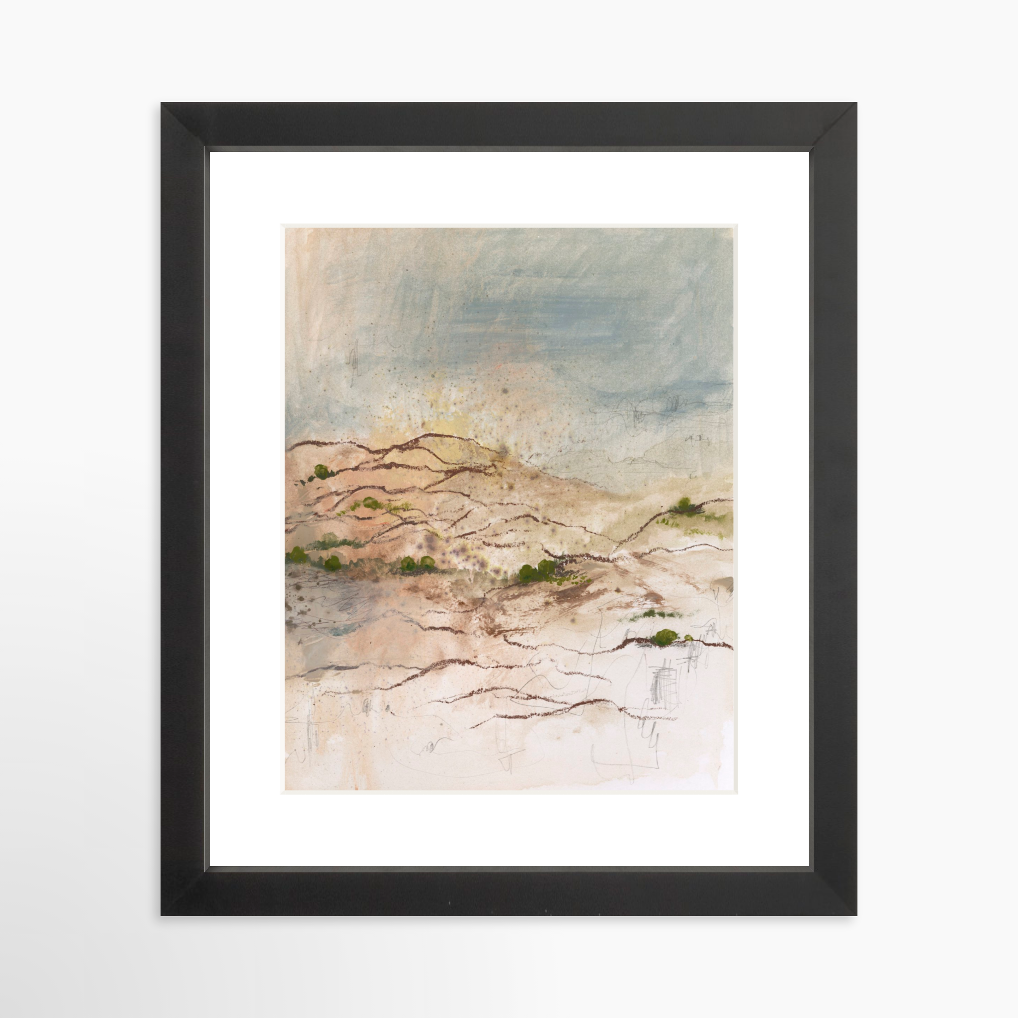 8x10 / Black Frame + White Mat