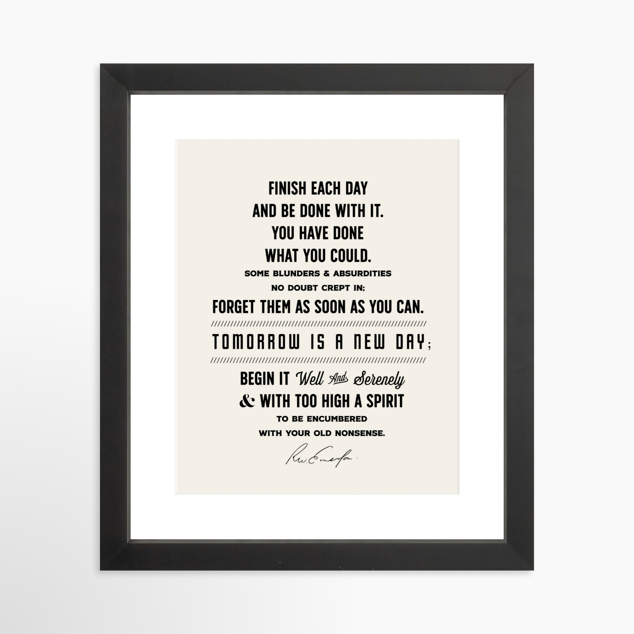 8x10 / Black Frame + White Mat