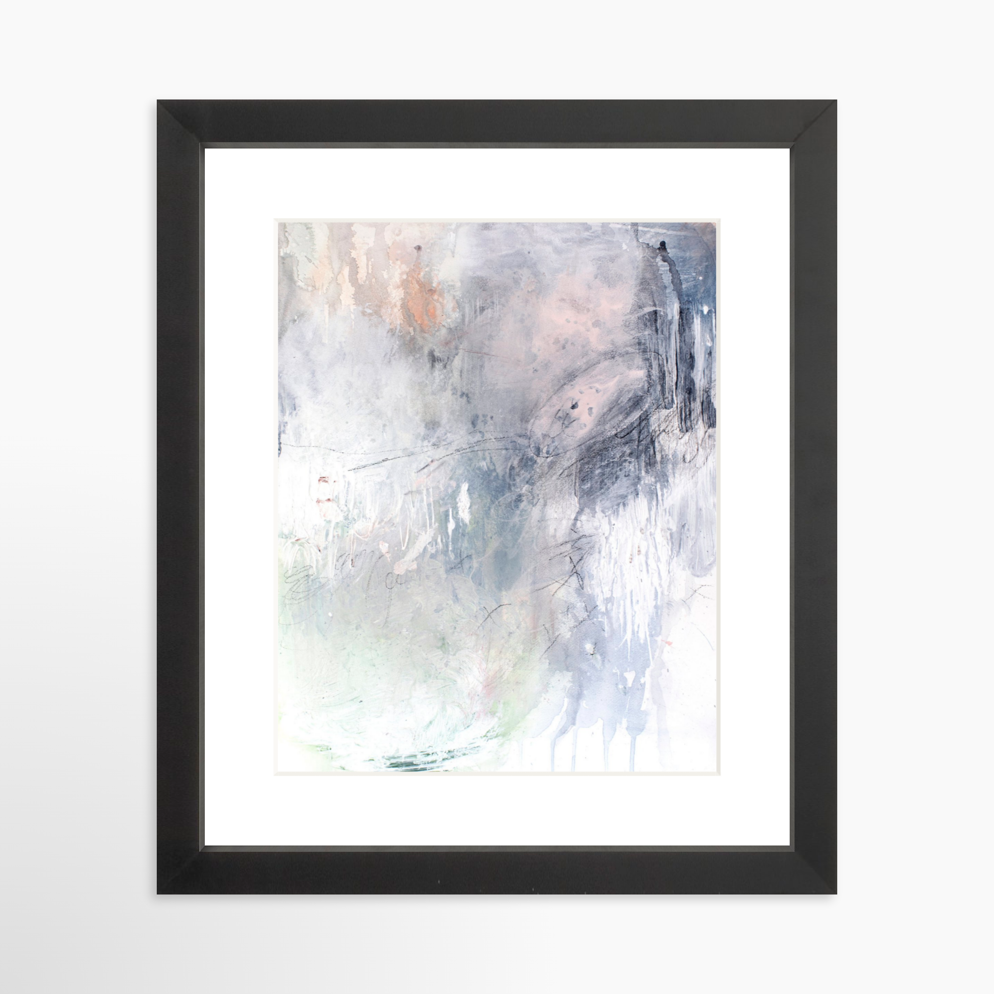 8x10 / Black Frame + White Mat