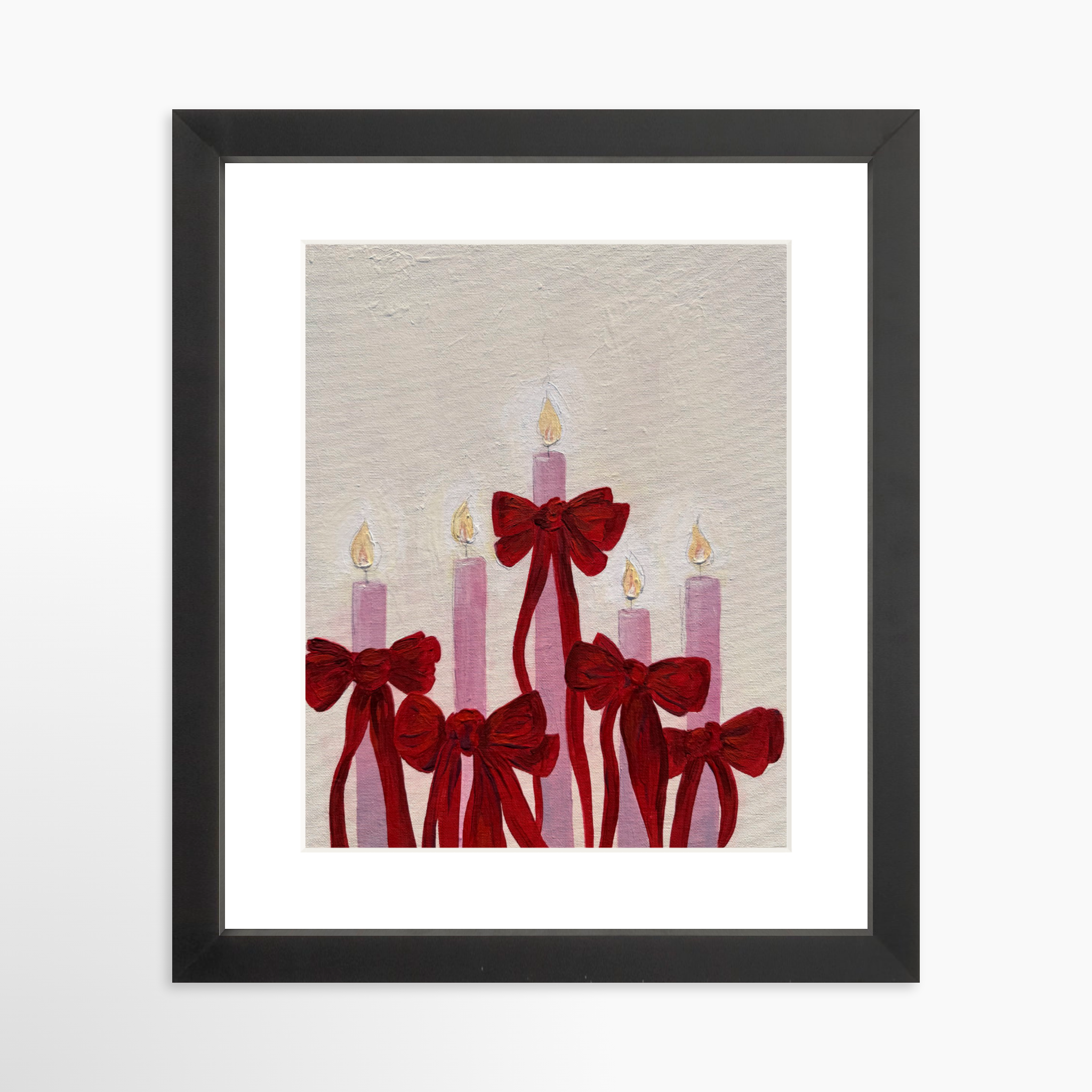 8x10 / Black Frame + White Mat