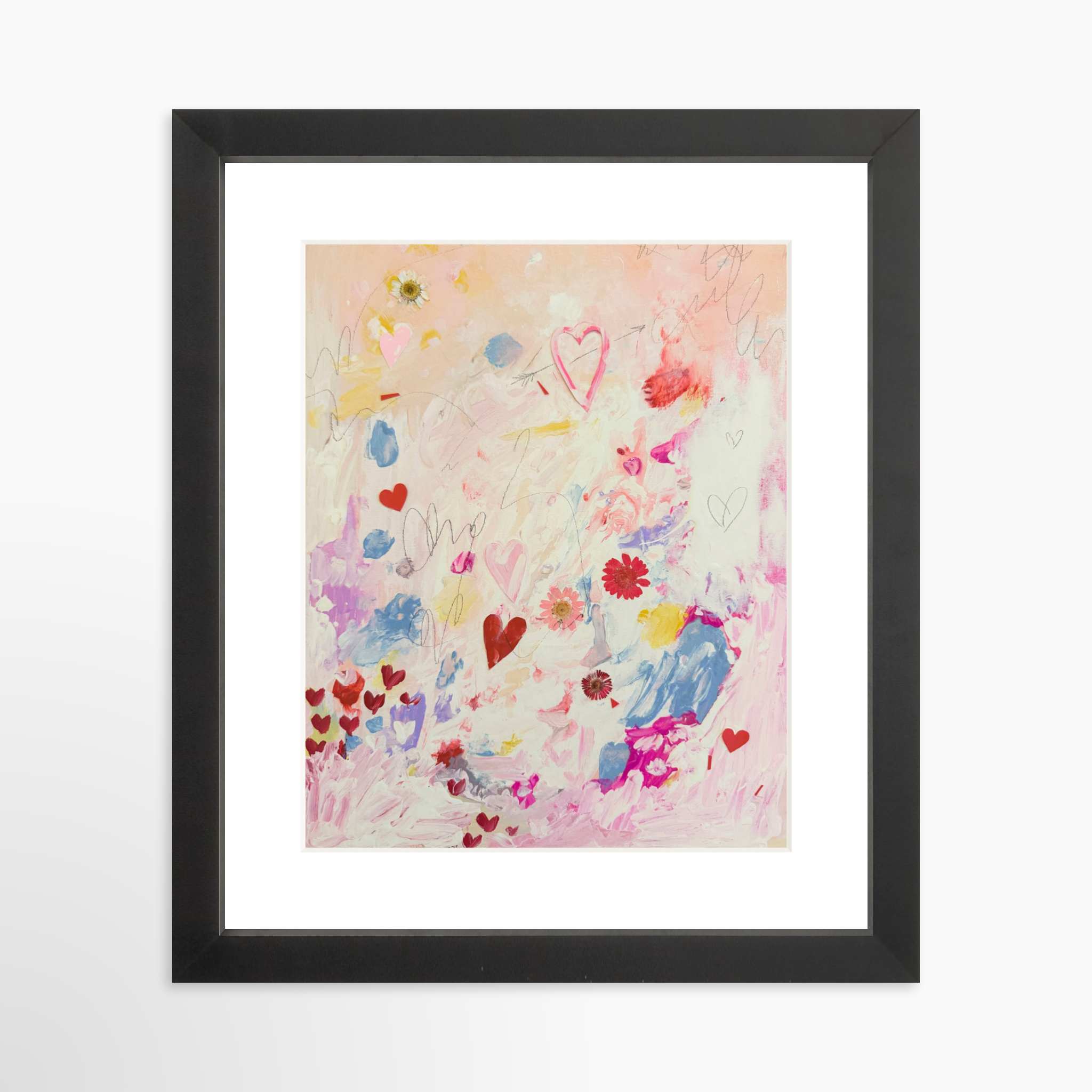 8x10 / Black Frame + White Mat