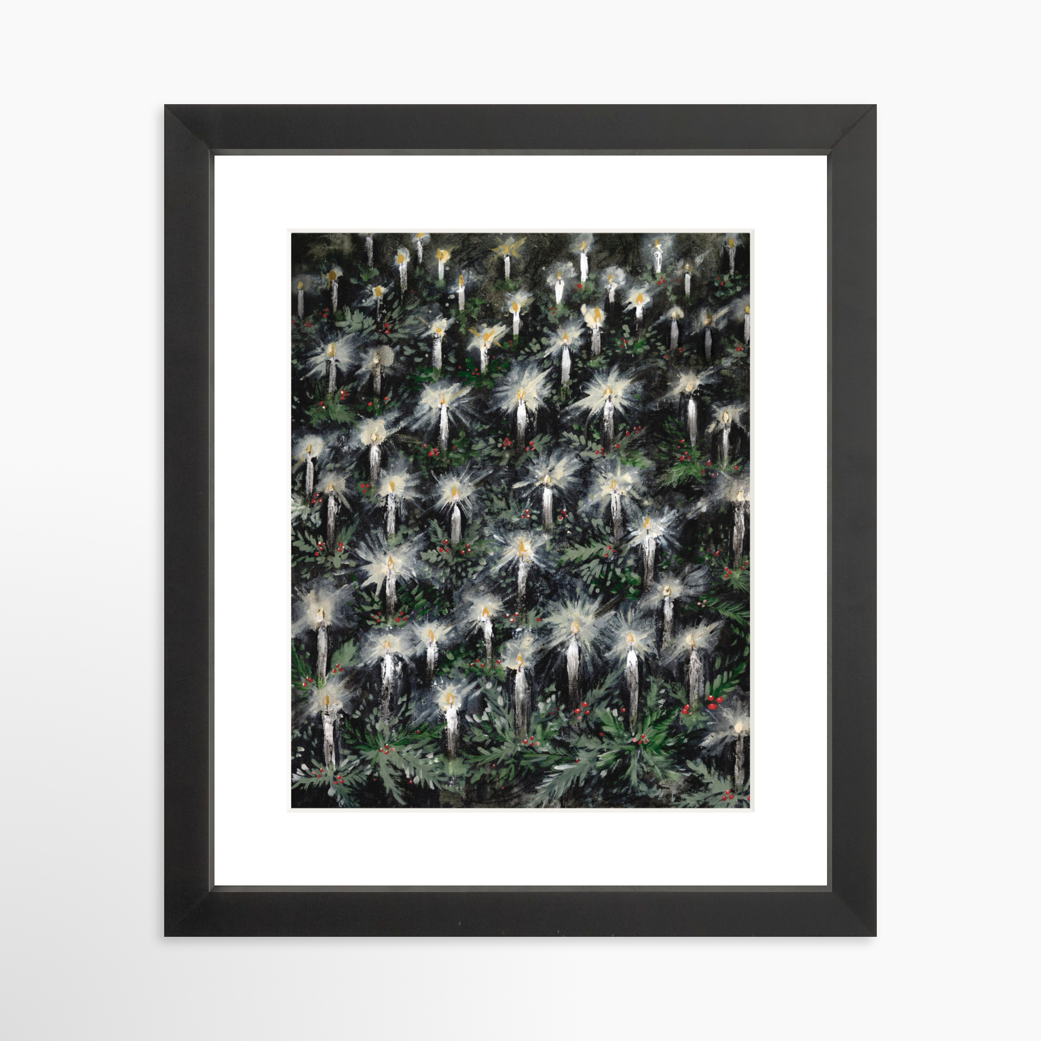 8x10 / Black Frame + White Mat