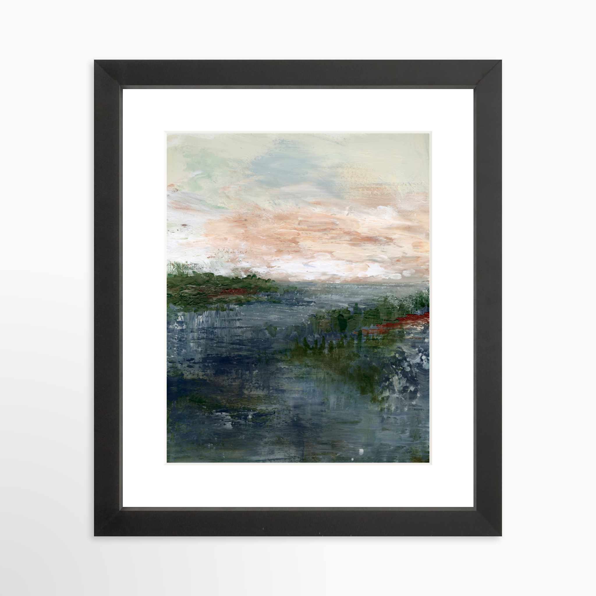 8x10 / Black Frame + White Mat