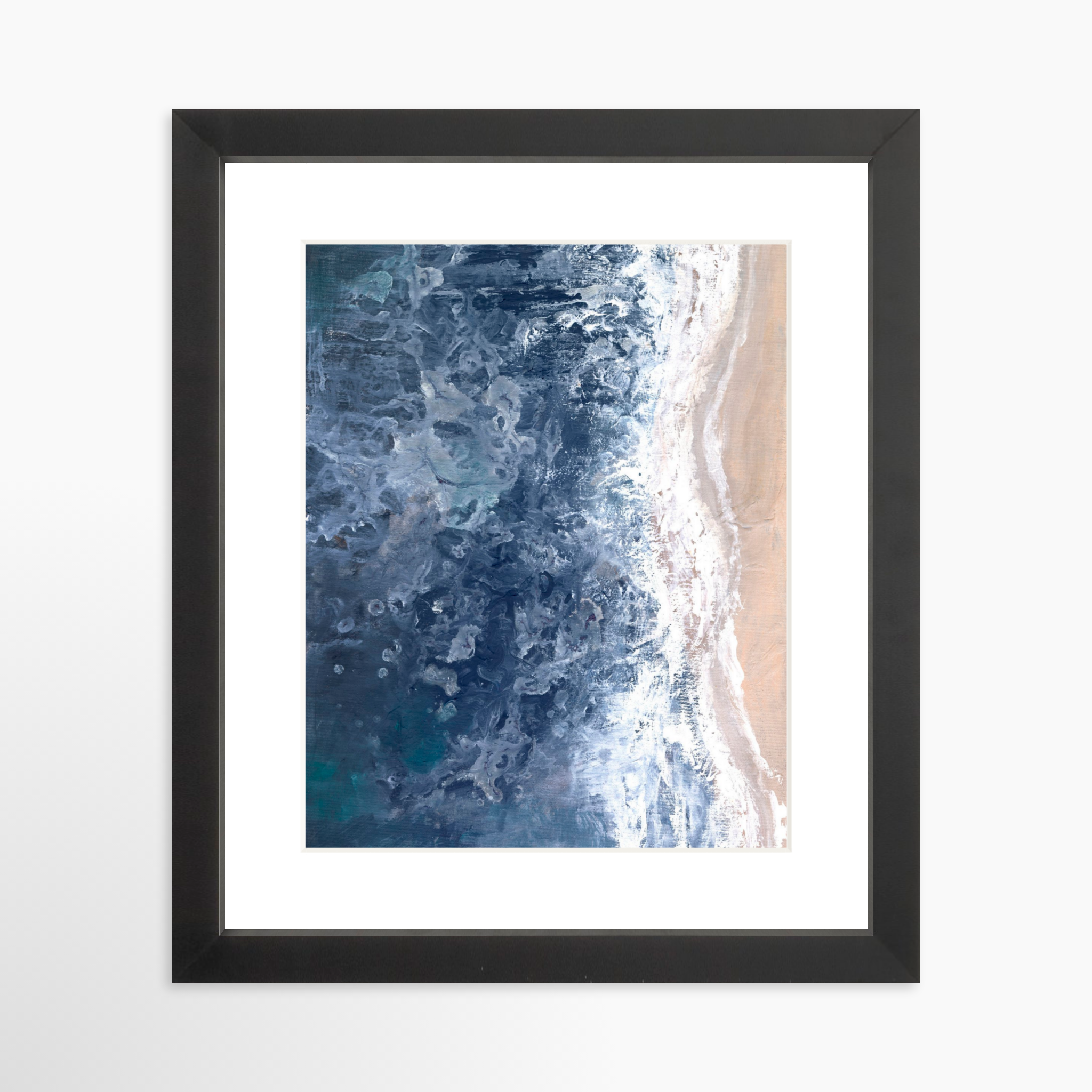 8x10 / Black Frame + White Mat