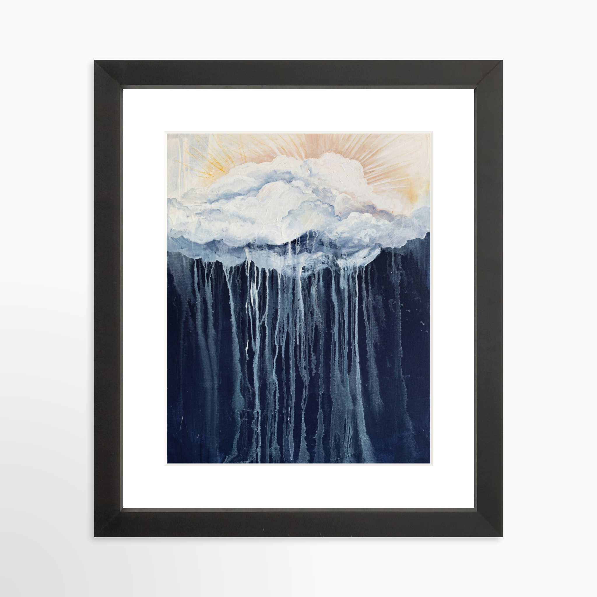 8x10 / Black Frame + White Mat