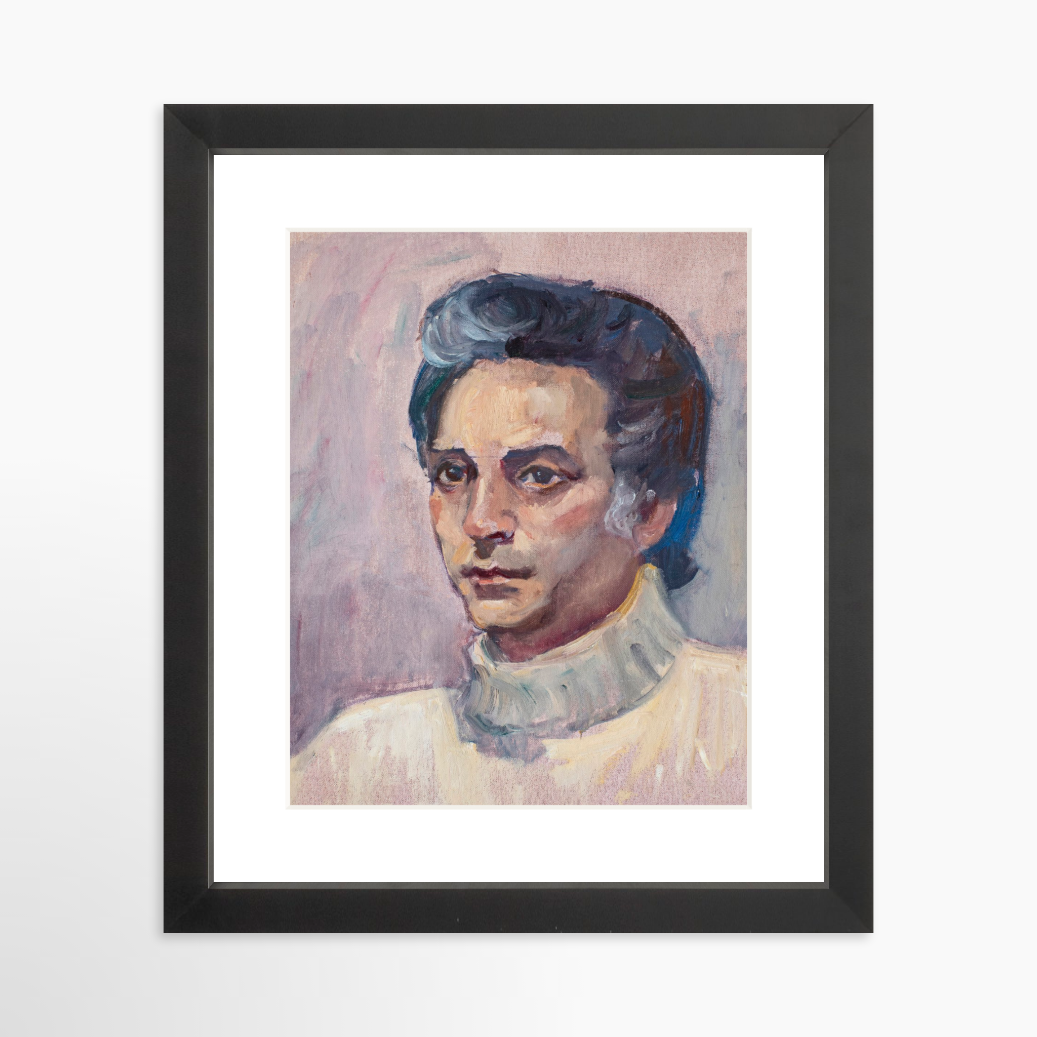 8x10 / Black Frame + White Mat