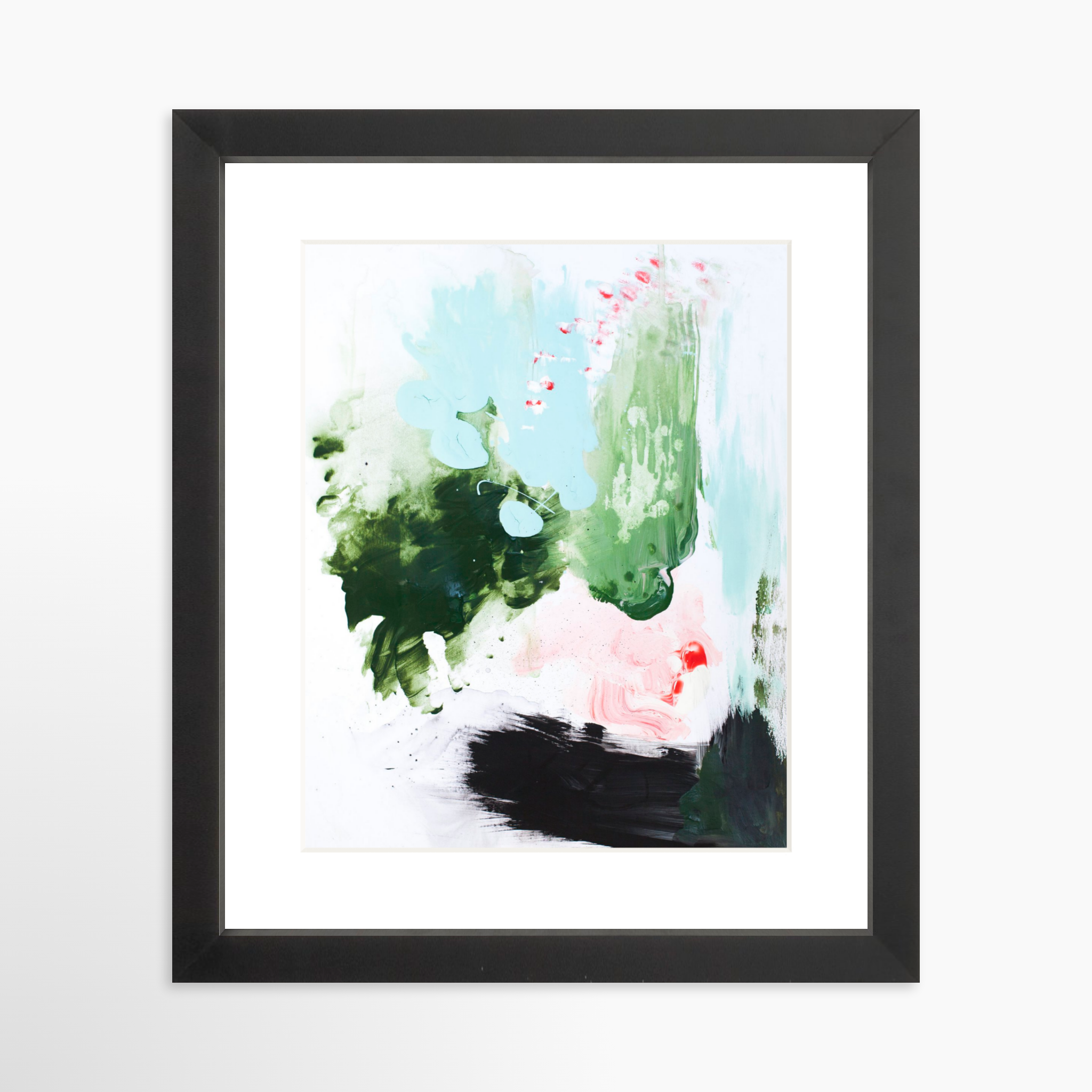 8x10 / Black Frame + White Mat