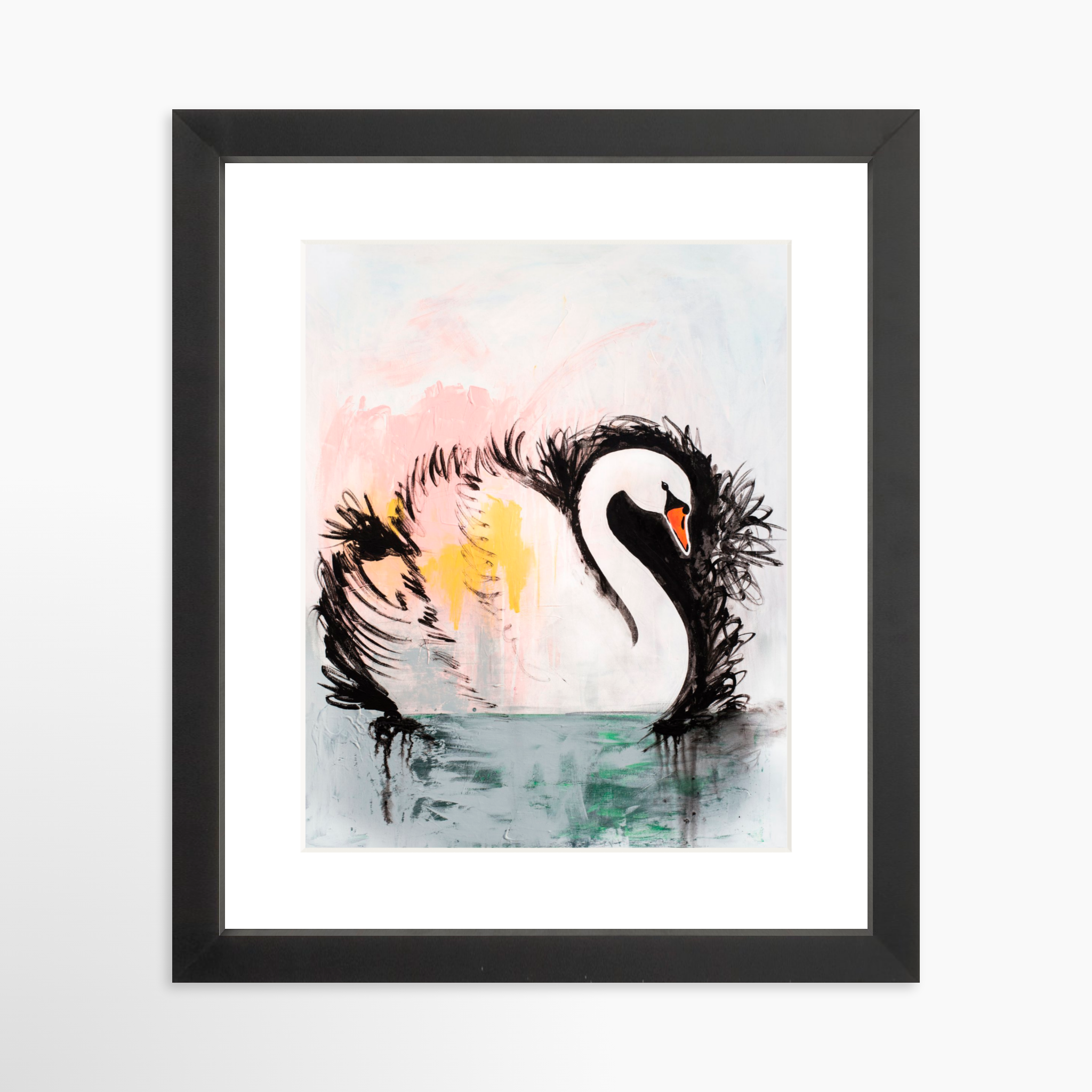 8x10 / Black Frame + White Mat