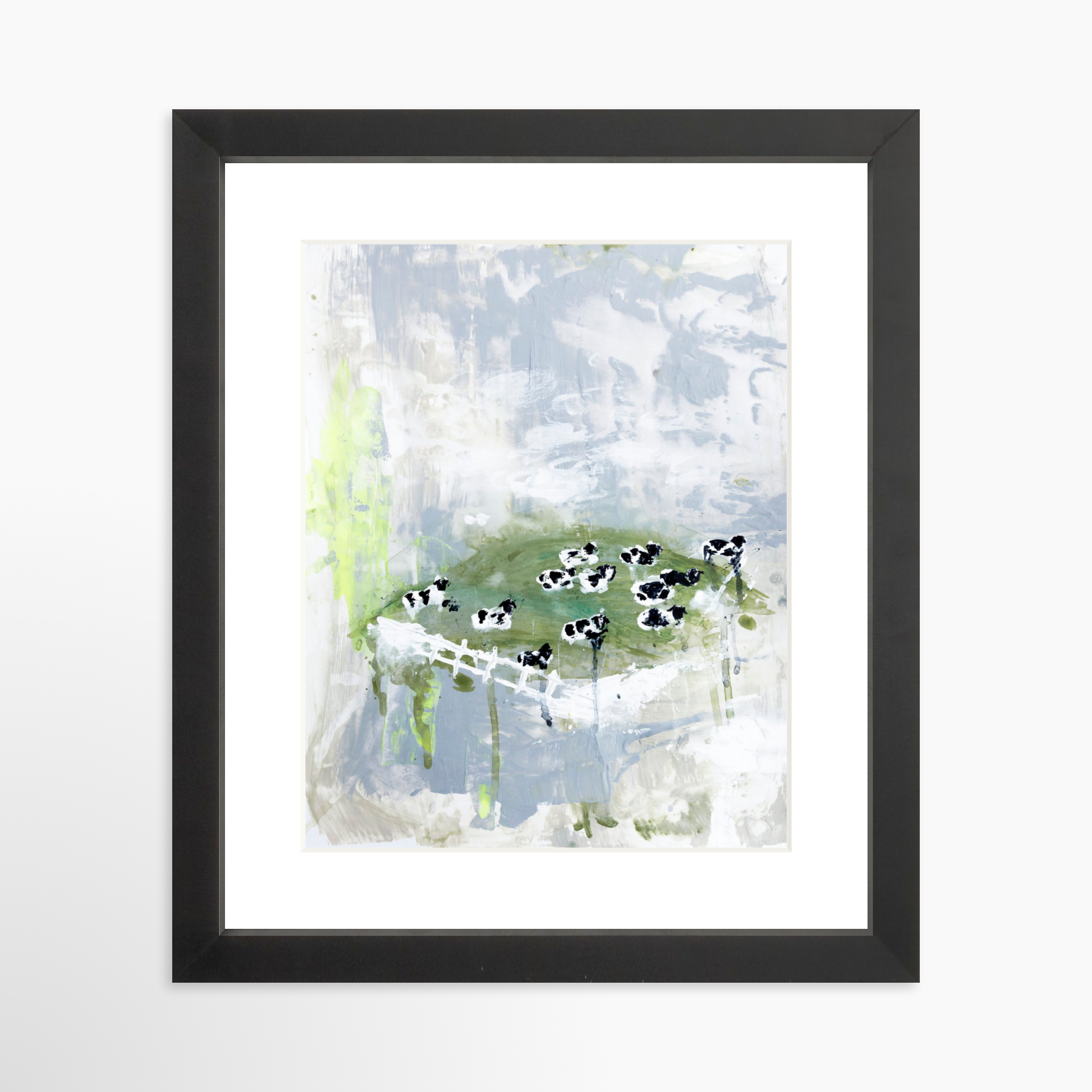 8x10 / Black Frame + White Mat