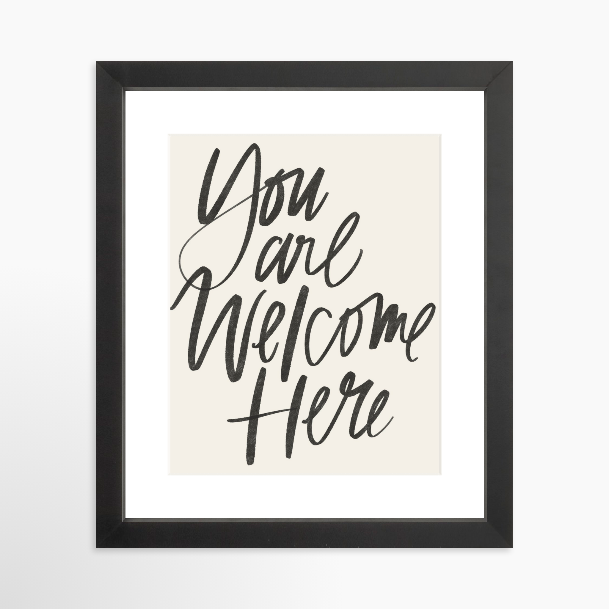 8x10 / Black Frame + White Mat