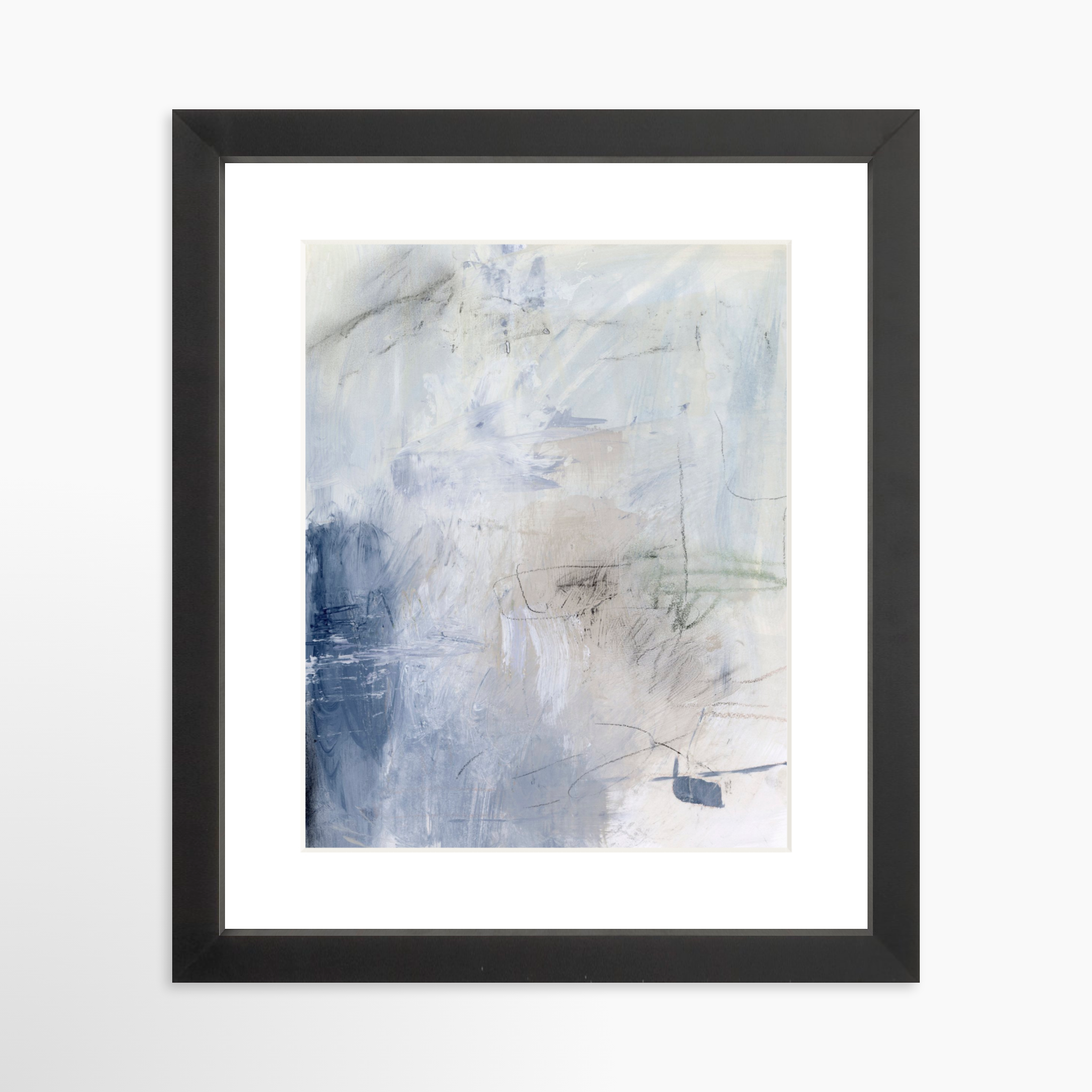 8x10 / Black Frame + White Mat